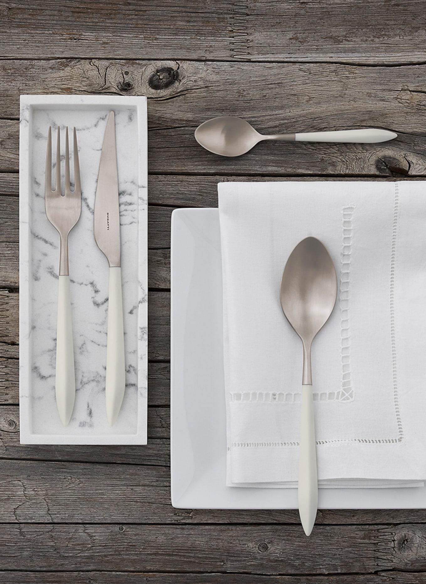 CASA BUGATTI 8-piece Cutlery set ARES, Color: SILVER/ WHITE (Image 4)