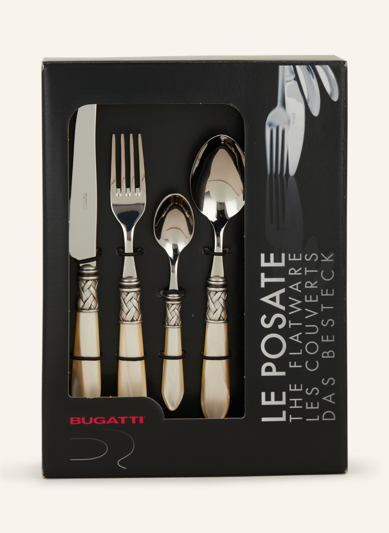 CASA BUGATTI 8-piece Cutlery set ALADDIN, Color: ECRU (Image 2)