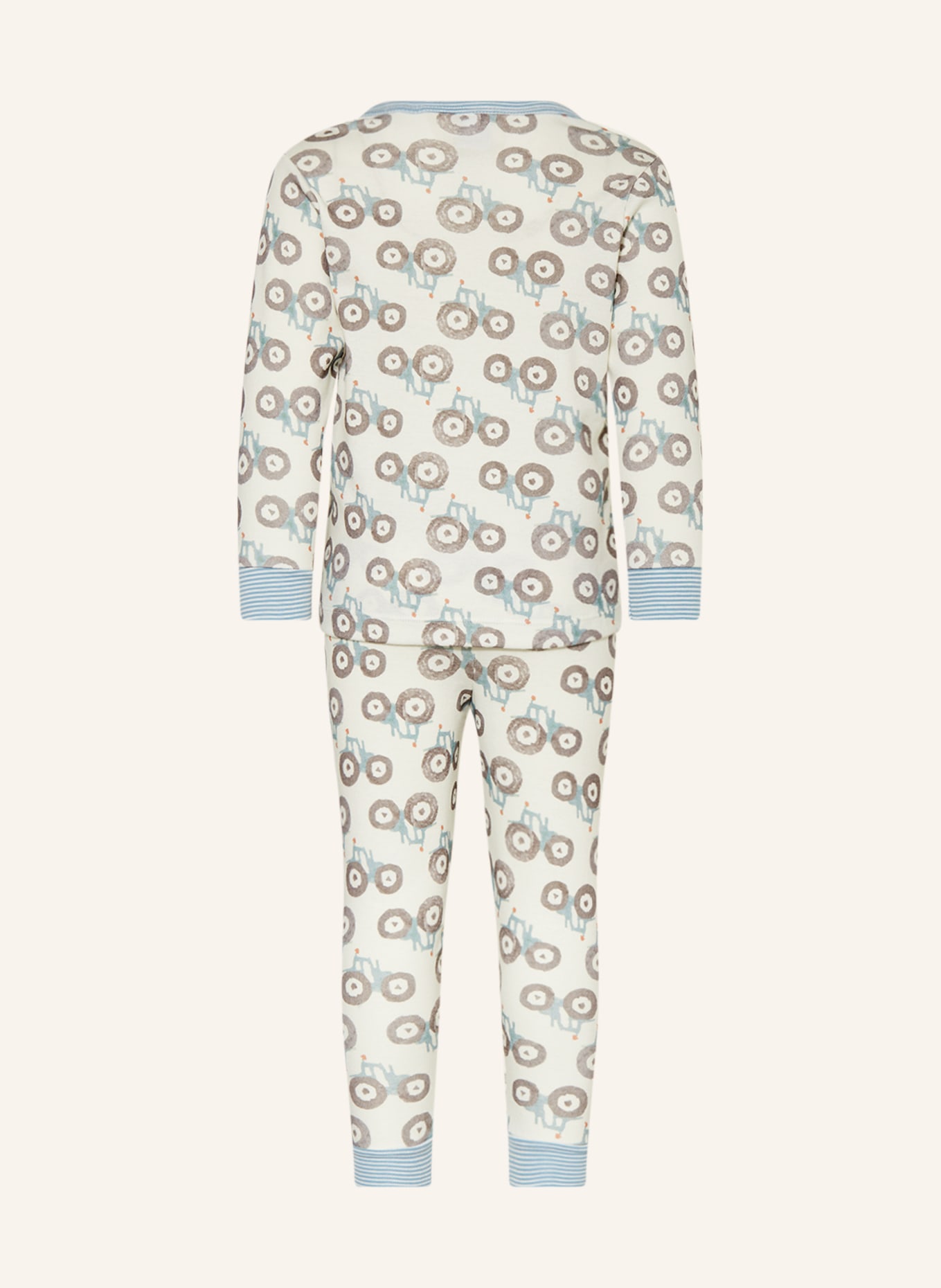 PETIT BATEAU Schlafanzug, Farbe: CREME/ TAUPE/ BLAUGRAU (Bild 2)