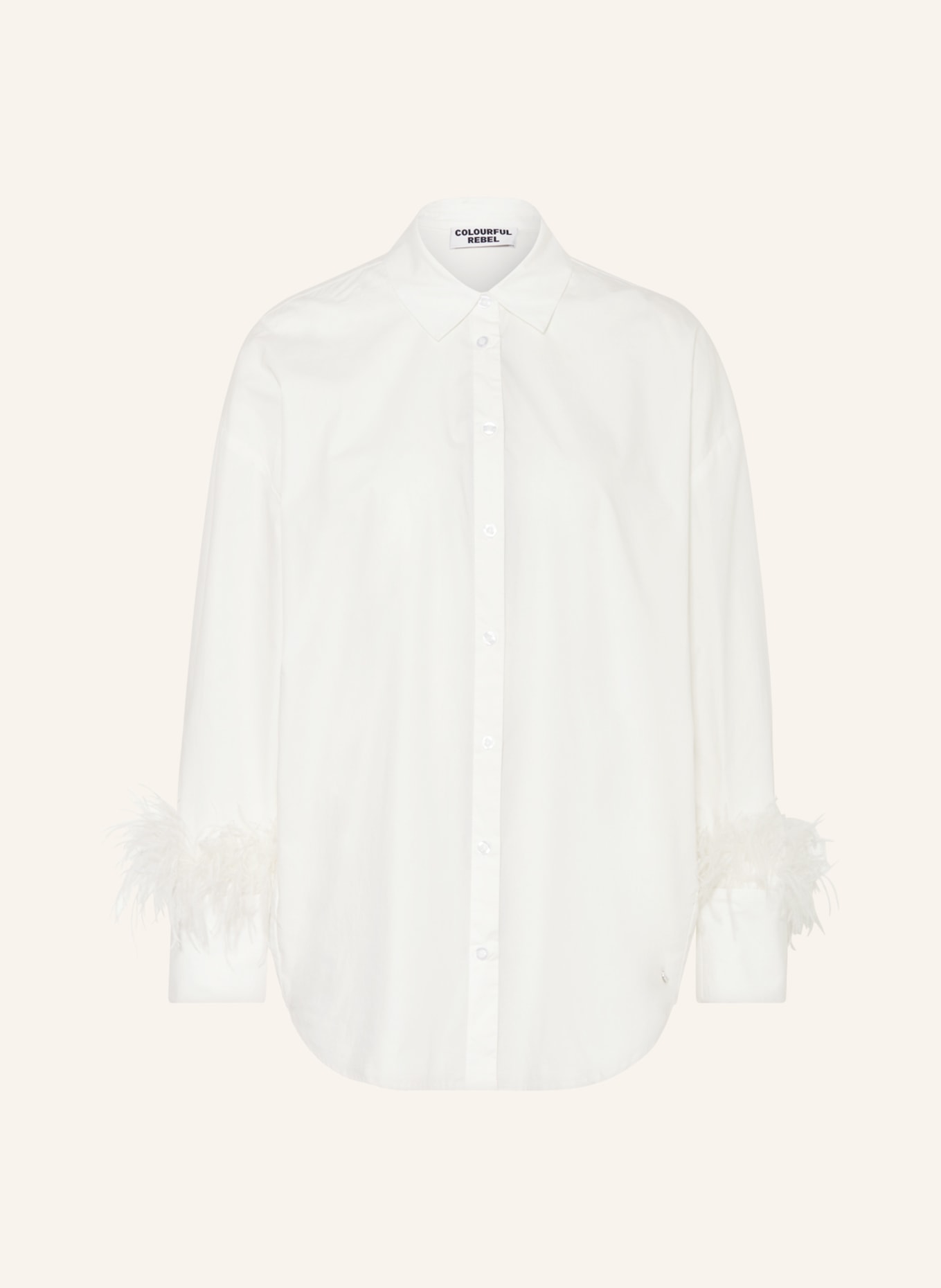 COLOURFUL REBEL Oversized shirt blouse TALIA, Color: WHITE (Image 1)