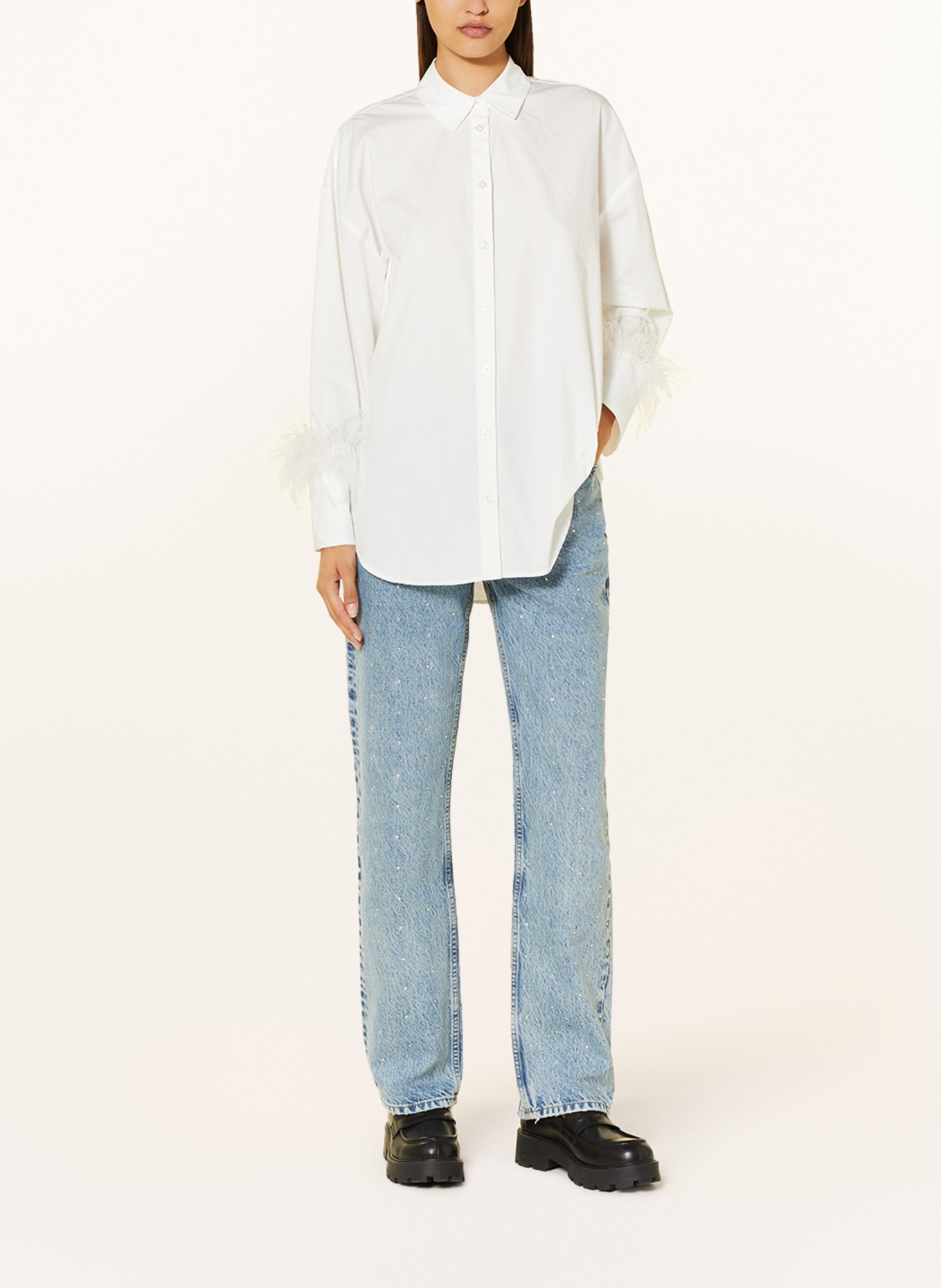 COLOURFUL REBEL Oversized shirt blouse TALIA, Color: WHITE (Image 2)