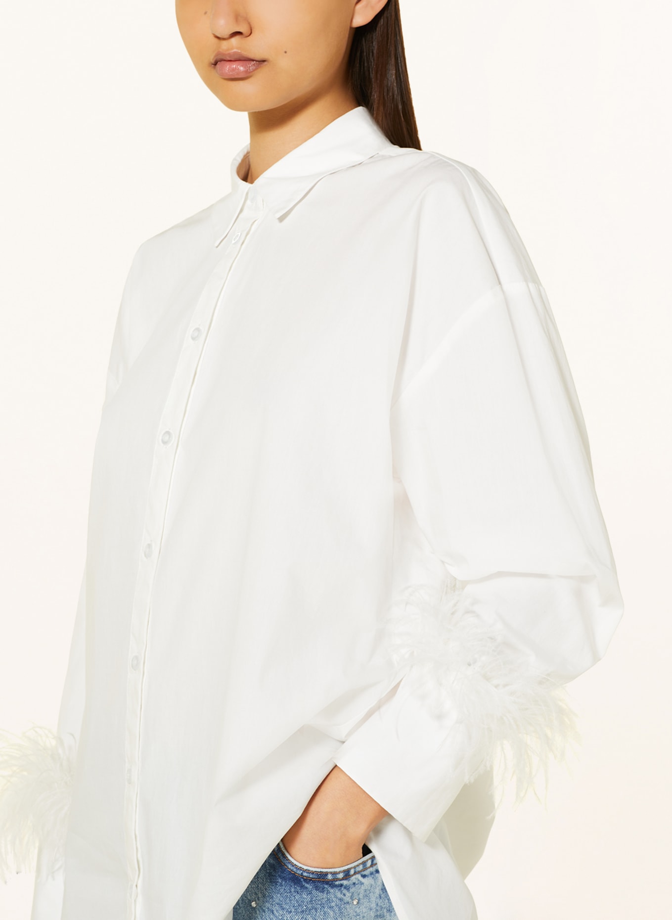 COLOURFUL REBEL Oversized shirt blouse TALIA, Color: WHITE (Image 4)