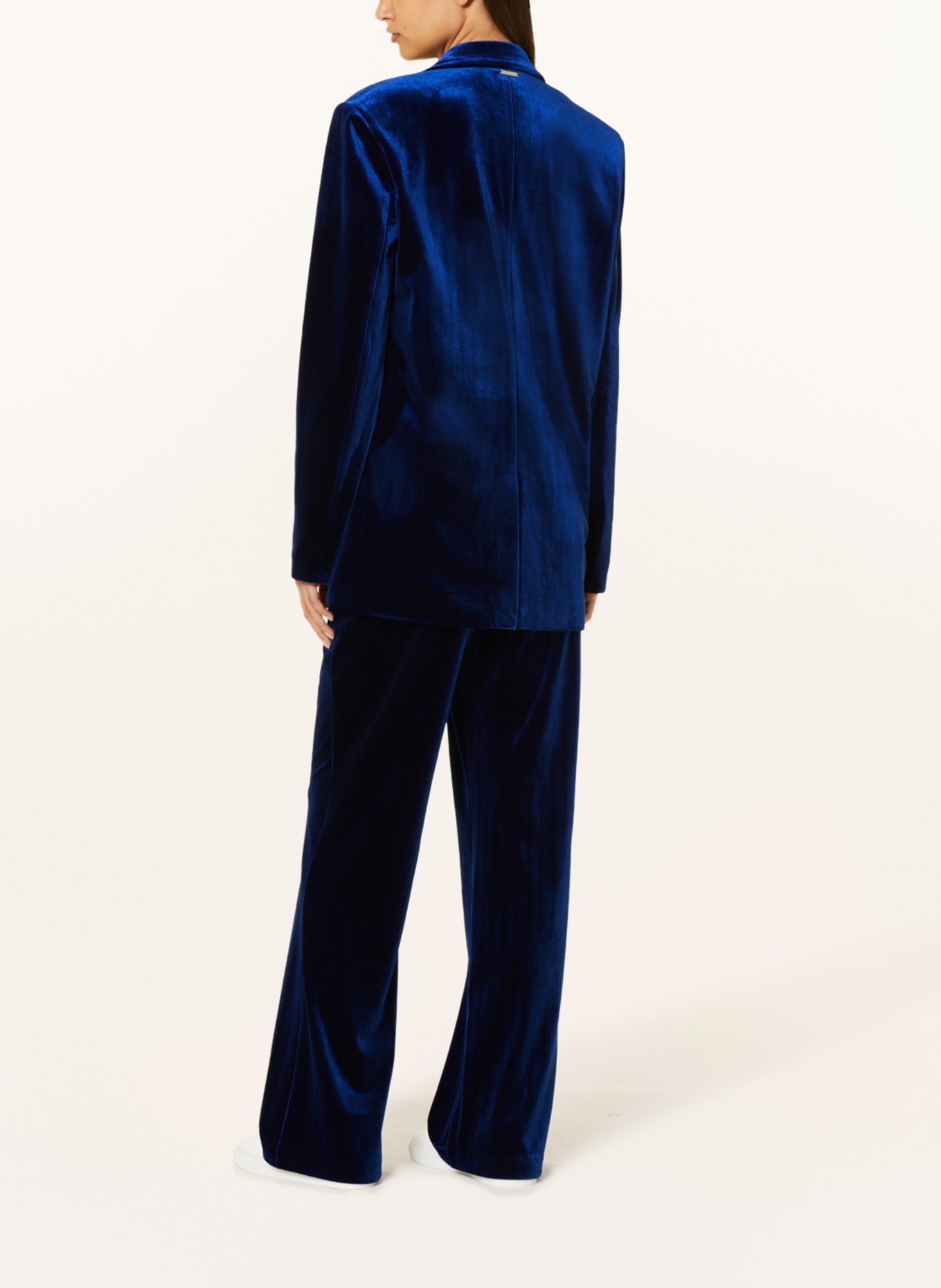 COLOURFUL REBEL Velvet blazer HAPE, Color: DARK BLUE (Image 3)