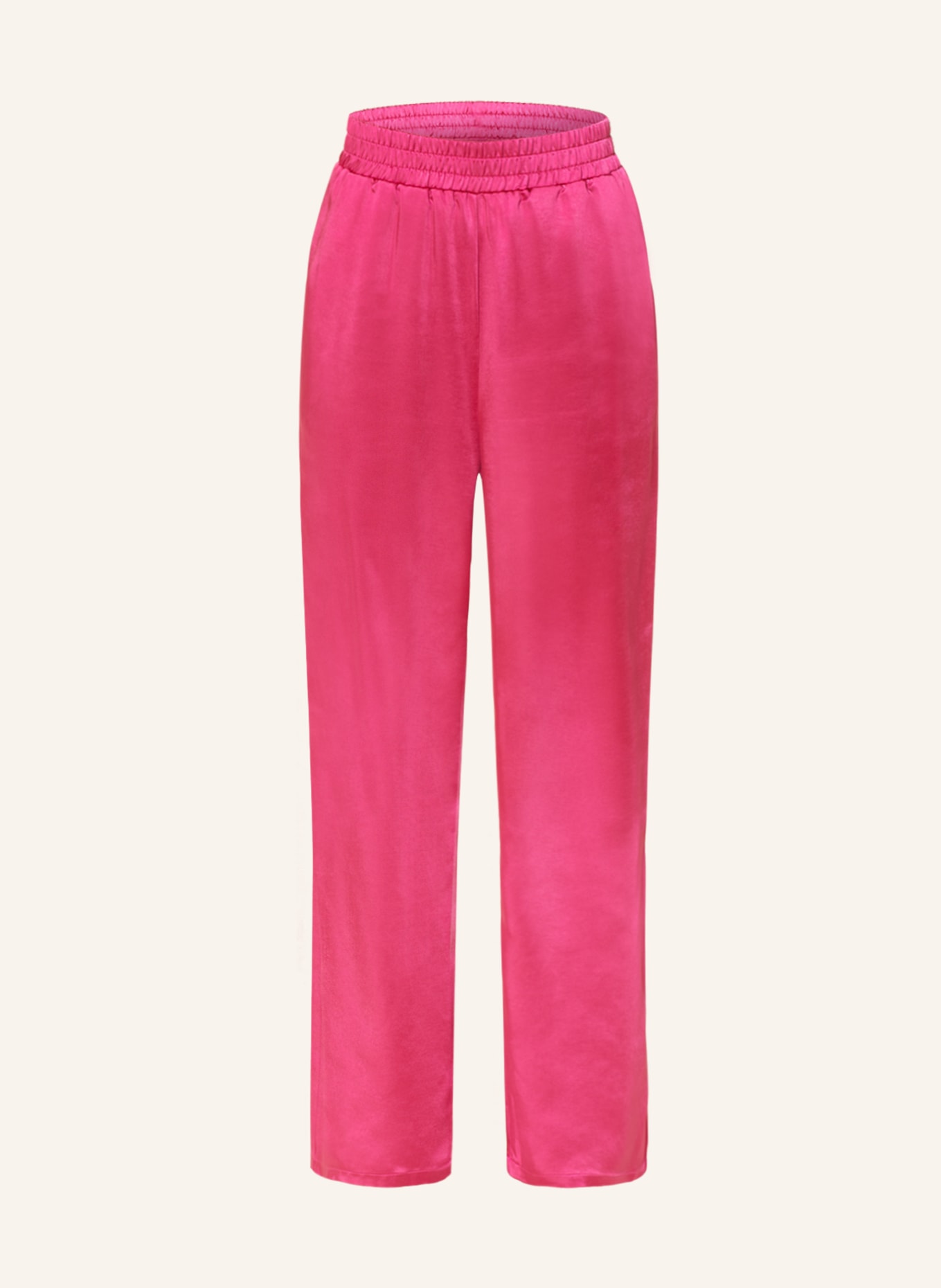 COLOURFUL REBEL Wide leg trousers JIBY made of satin, Color: FUCHSIA (Image 1)