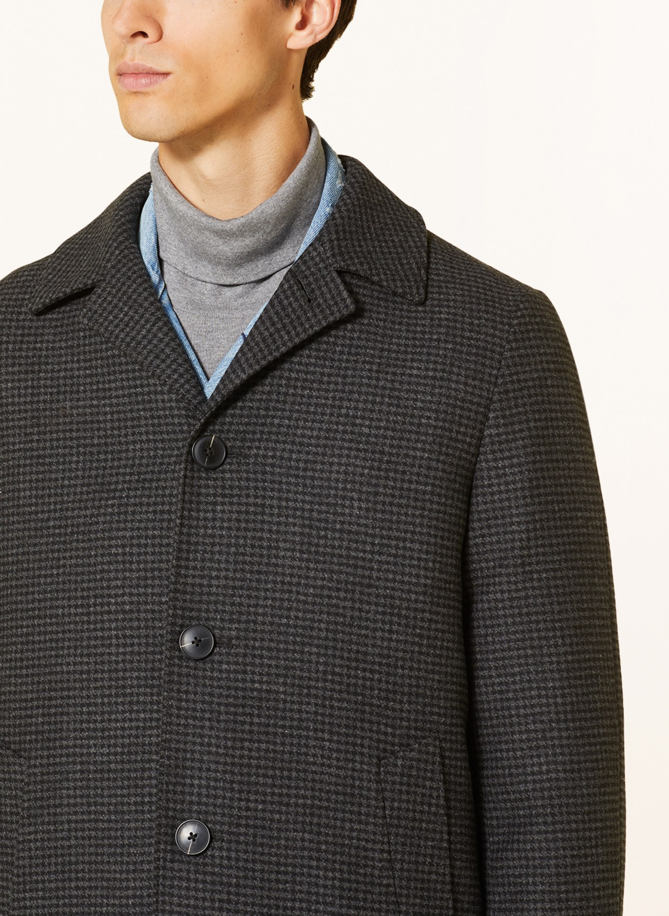 Marc O'Polo Wool coat, Color: BLACK/ GRAY (Image 4)