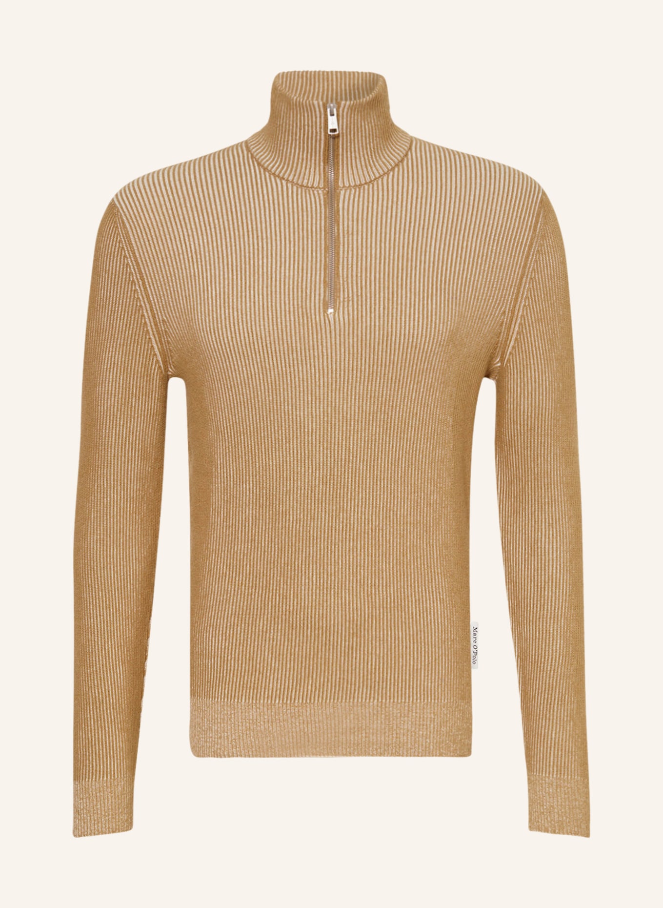 Marc O'Polo Half-zip sweater, Color: LIGHT BROWN (Image 1)