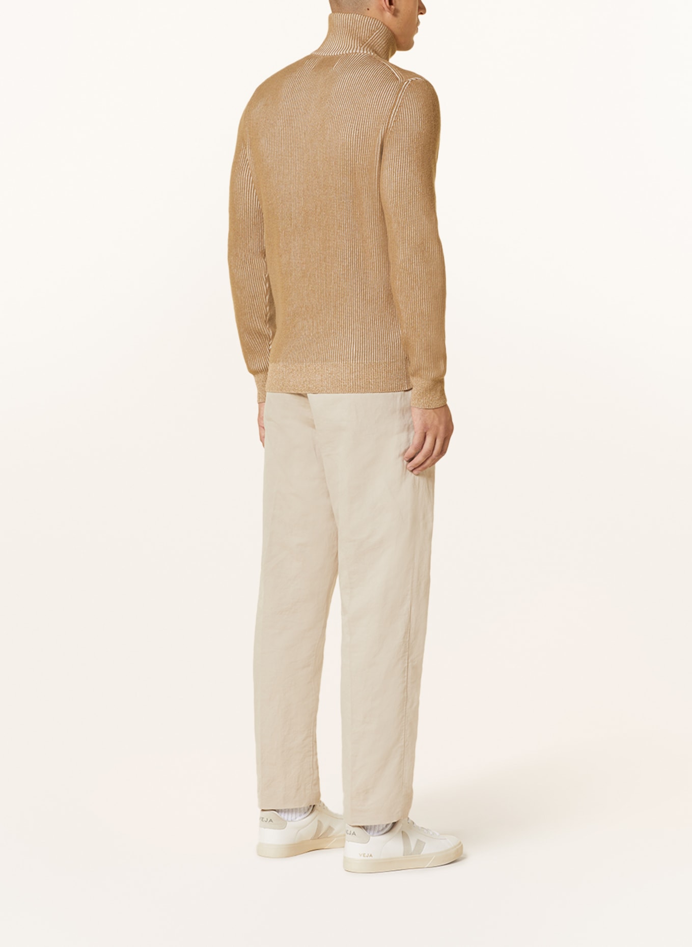 Marc O'Polo Half-zip sweater, Color: LIGHT BROWN (Image 3)