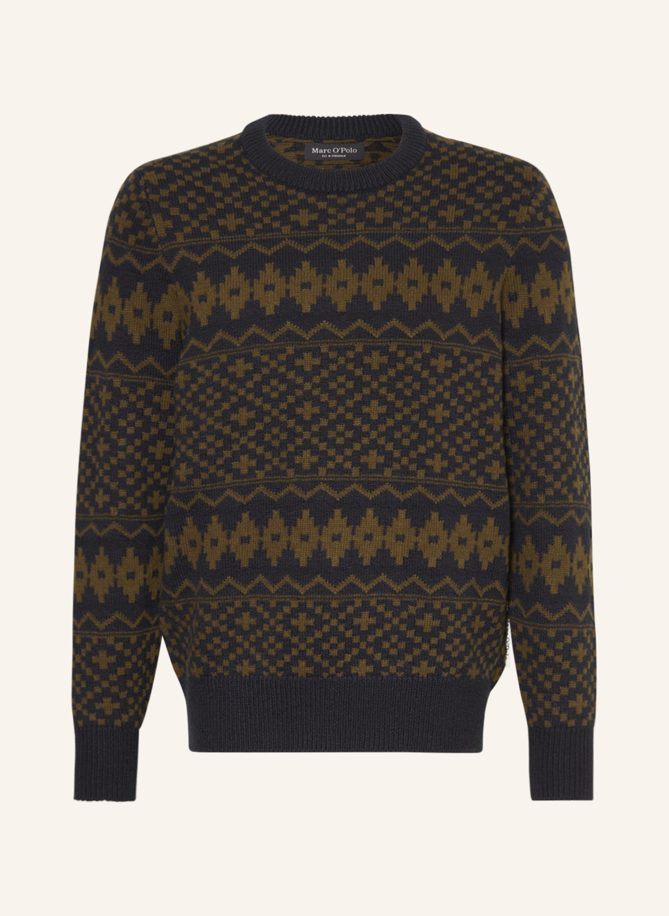 Marc O'Polo Sweater, Color: DARK BLUE/ OLIVE (Image 1)