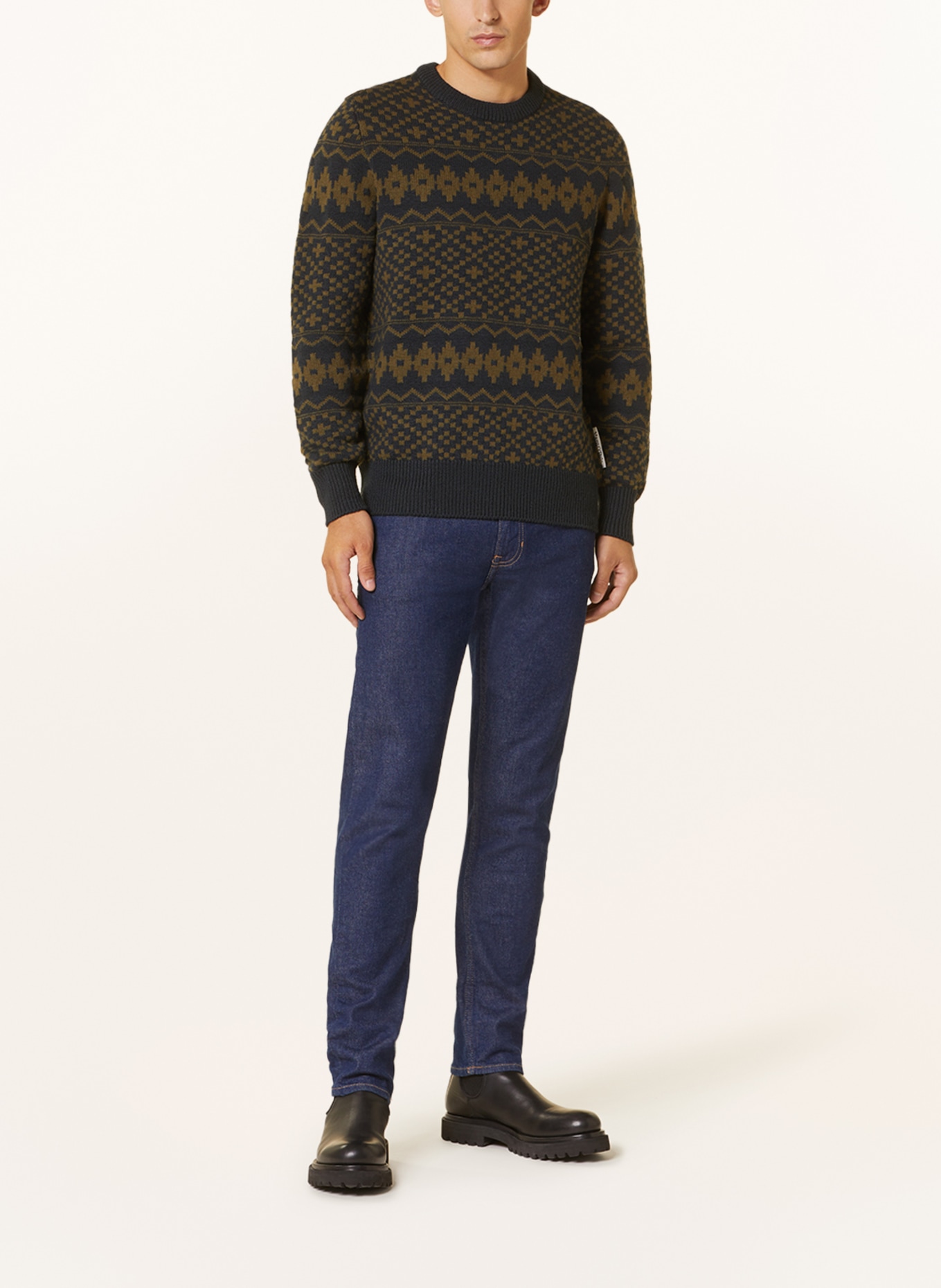 Marc O'Polo Sweater, Color: DARK BLUE/ OLIVE (Image 2)