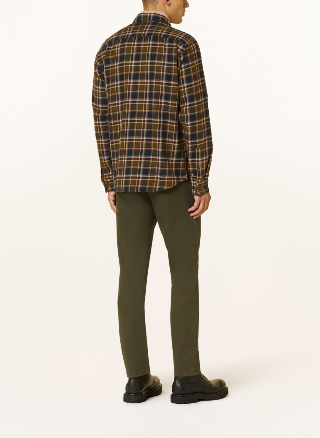 Marc O'Polo Flanellhemd Regular Fit, Farbe: KHAKI/ DUNKELROT/ DUNKELBLAU (Bild 3)
