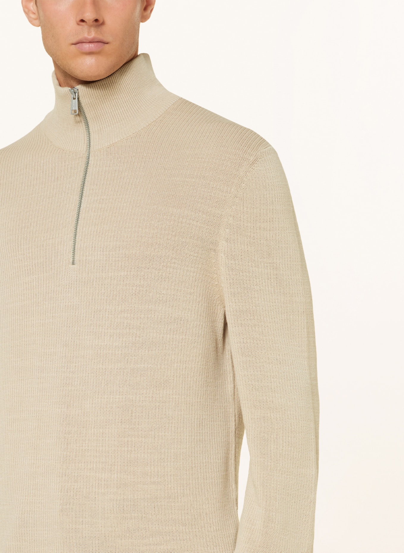 Marc O'Polo Half-zip sweater, Color: BEIGE (Image 4)