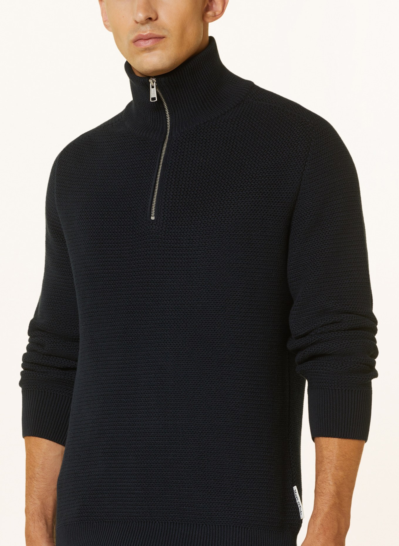 Marc O'Polo Half-zip sweater, Color: DARK BLUE (Image 4)