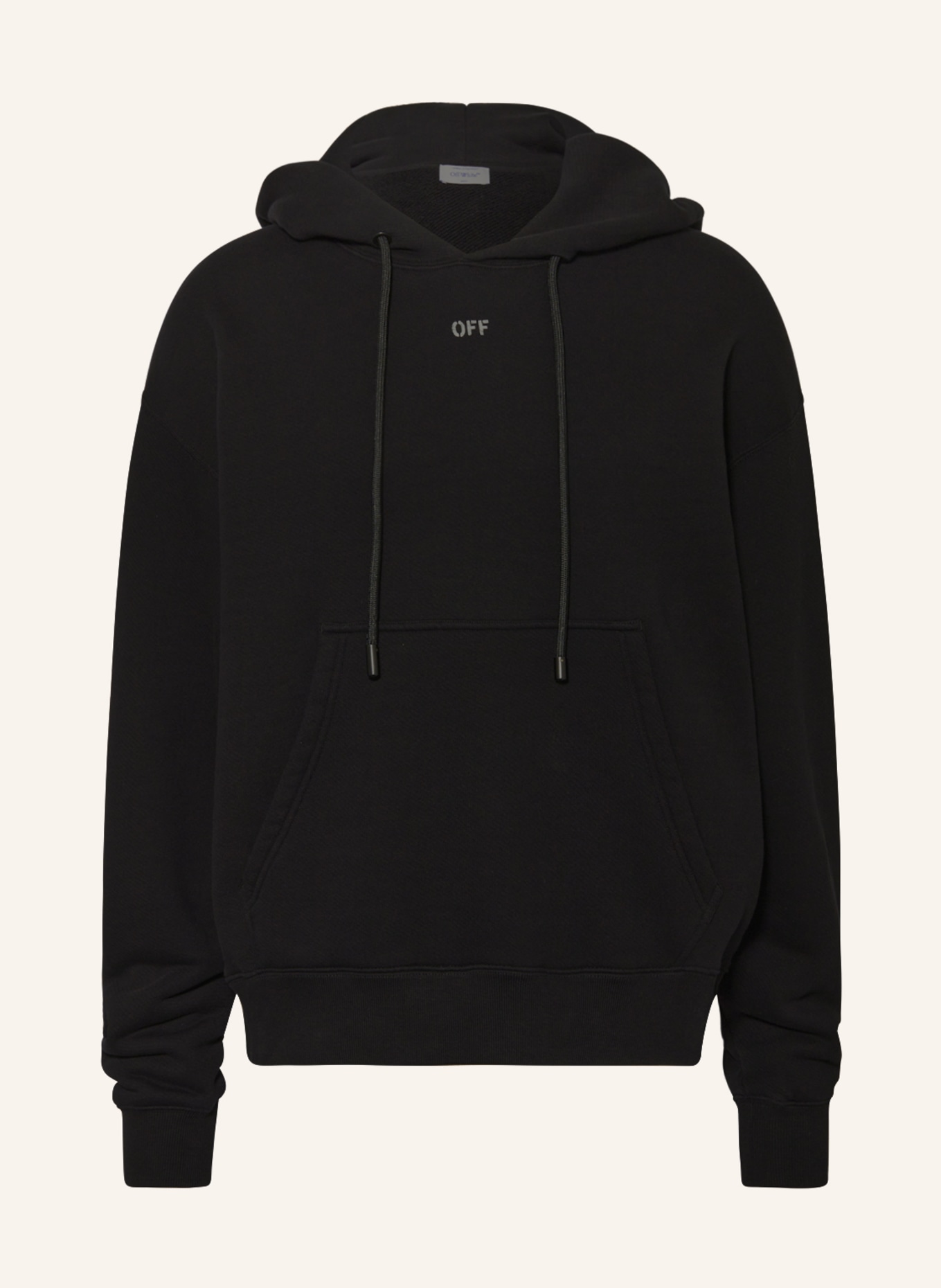 Off-White Oversized hoodie, Color: BLACK (Image 1)