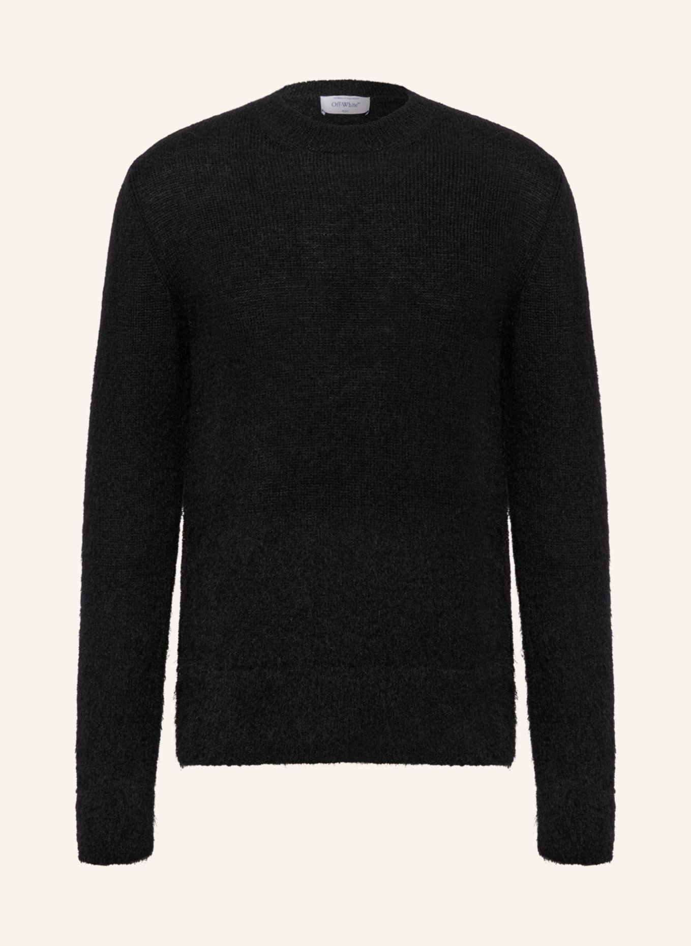 Off-White Sweater with mohair, Color: BLACK/ BEIGE (Image 1)