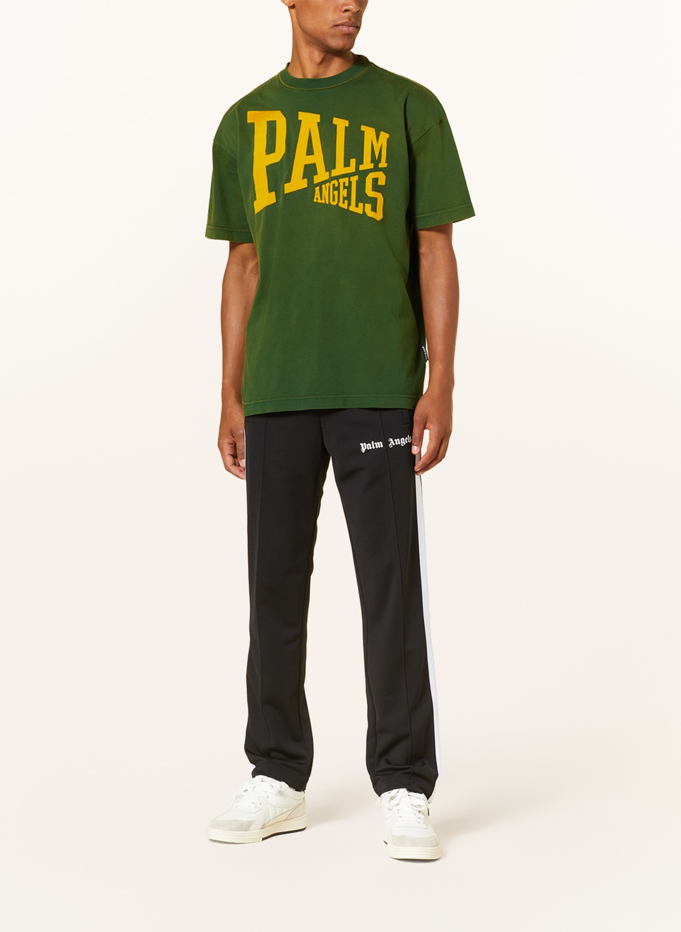 Palm Angels T-shirt, Color: DARK GREEN/ YELLOW (Image 2)