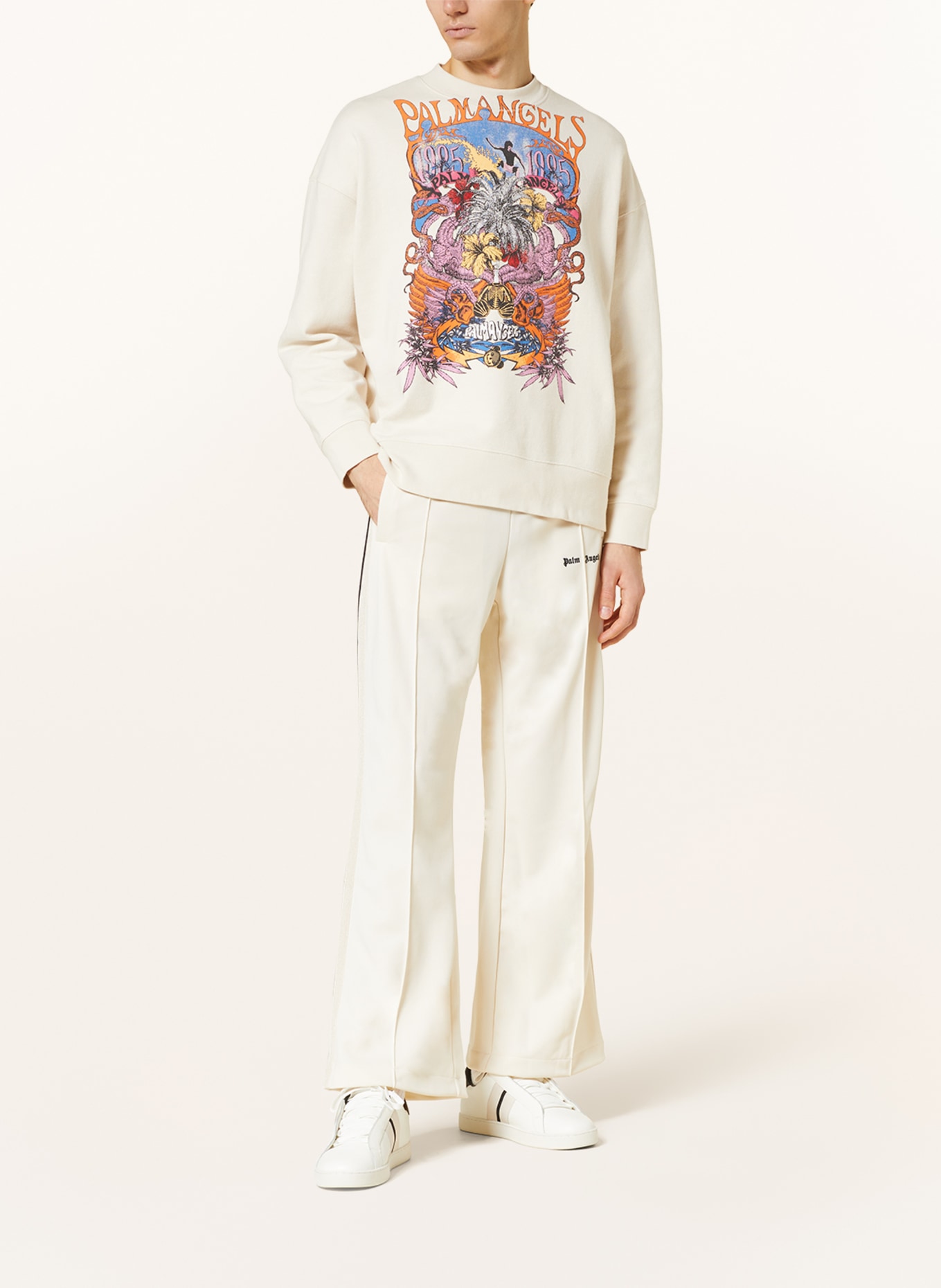 Palm Angels Sweatshirt, Color: CREAM/ ORANGE/ WHITE (Image 2)