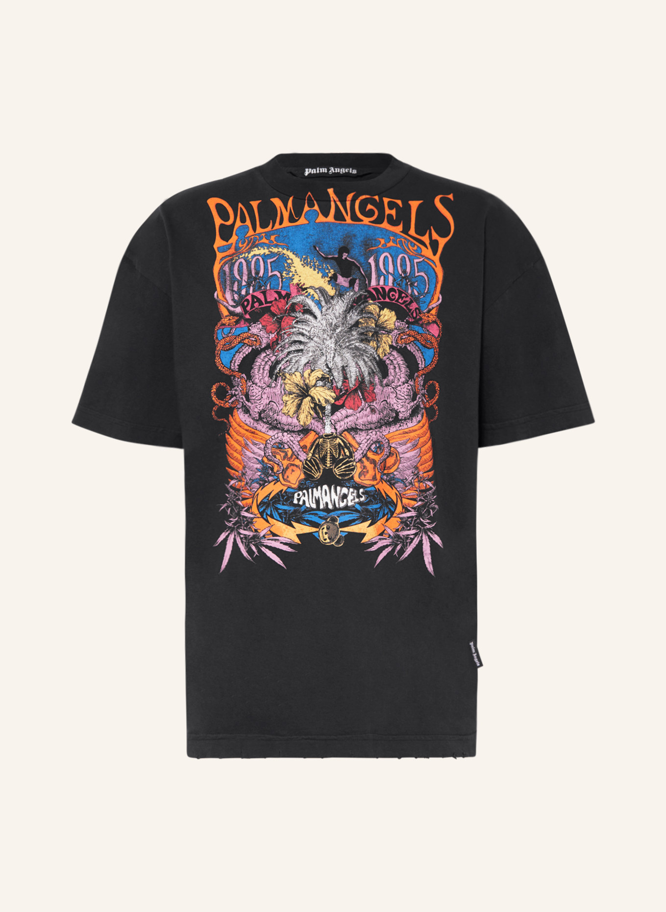 Palm Angels T-Shirt, Farbe: SCHWARZ/ ORANGE/ WEISS (Bild 1)