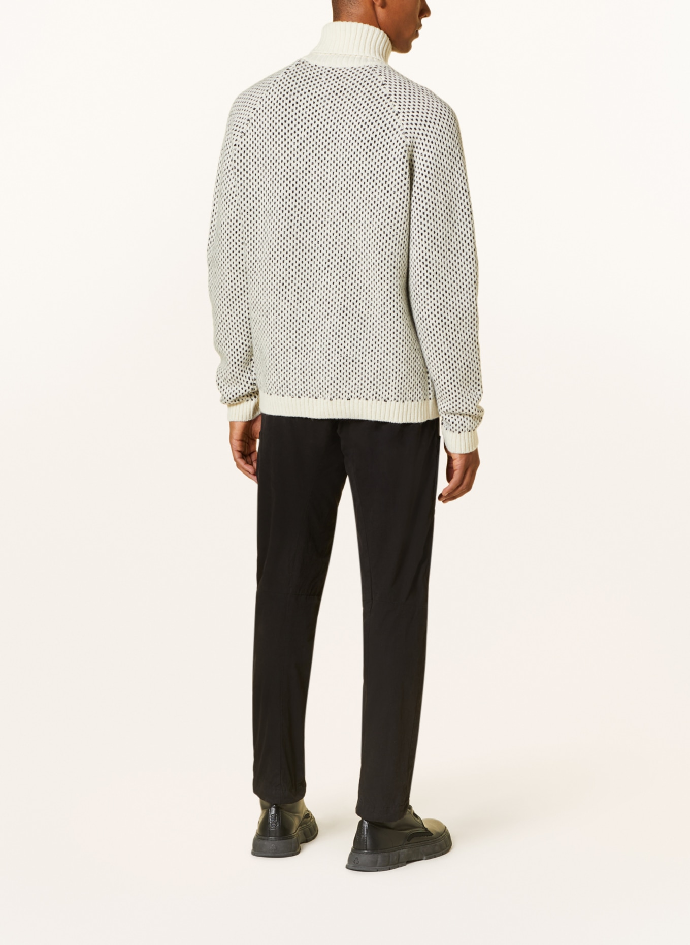 C.P. COMPANY Turtleneck sweater, Color: WHITE/ BLACK (Image 3)