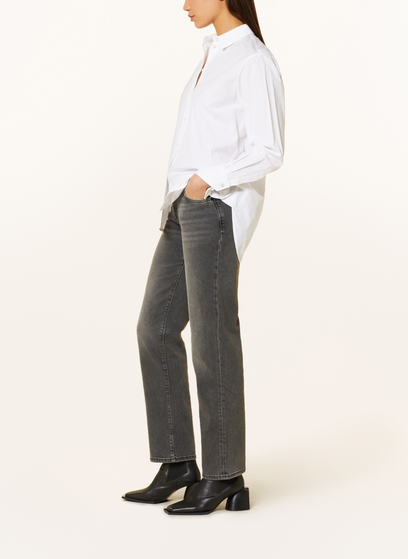 7 for all mankind Jeans ELLIE STRAIGHT, Color: XC BLACK (Image 4)