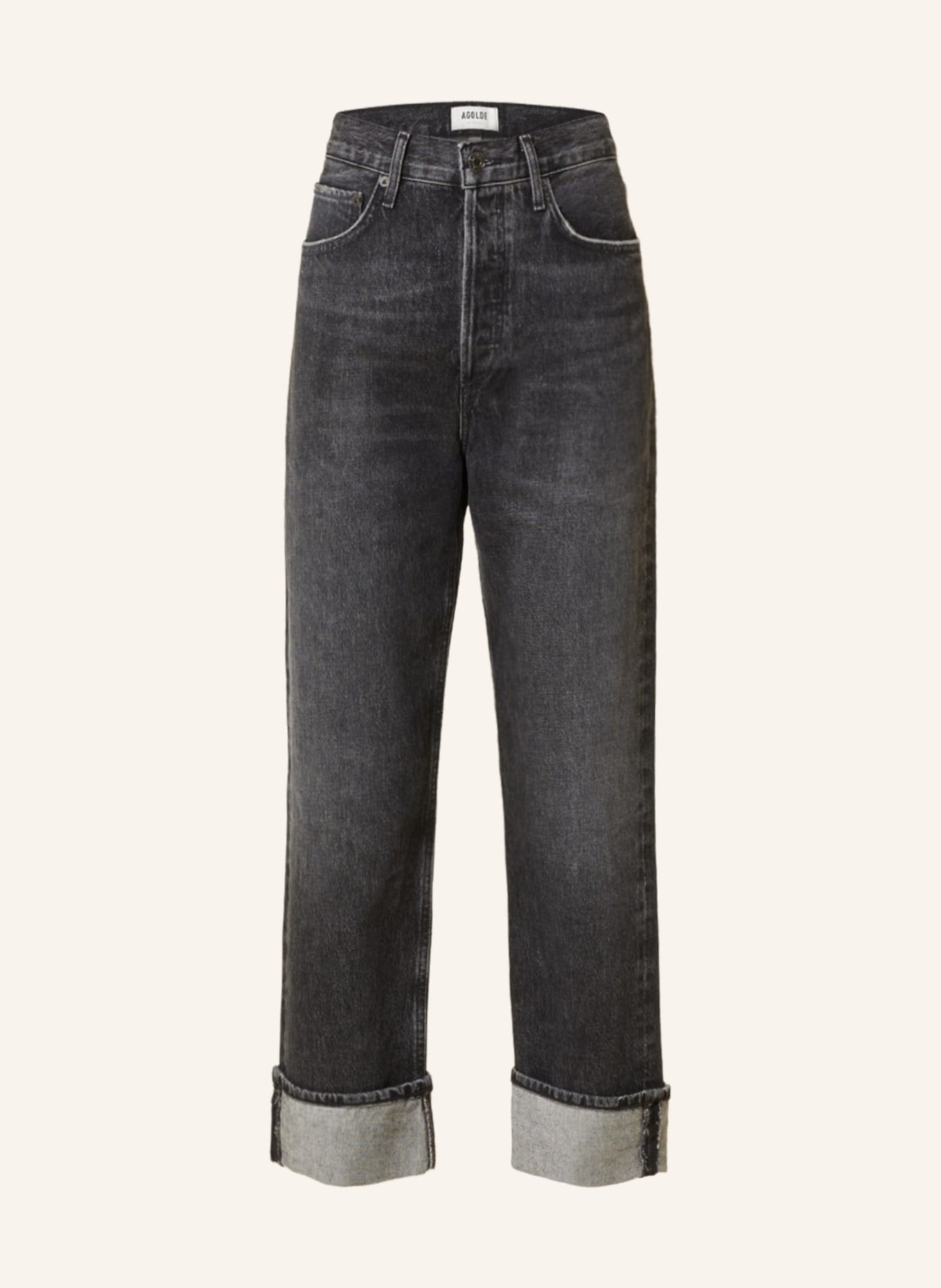 AGOLDE Straight jeans FRAN, Color: Ditch marble black (Image 1)