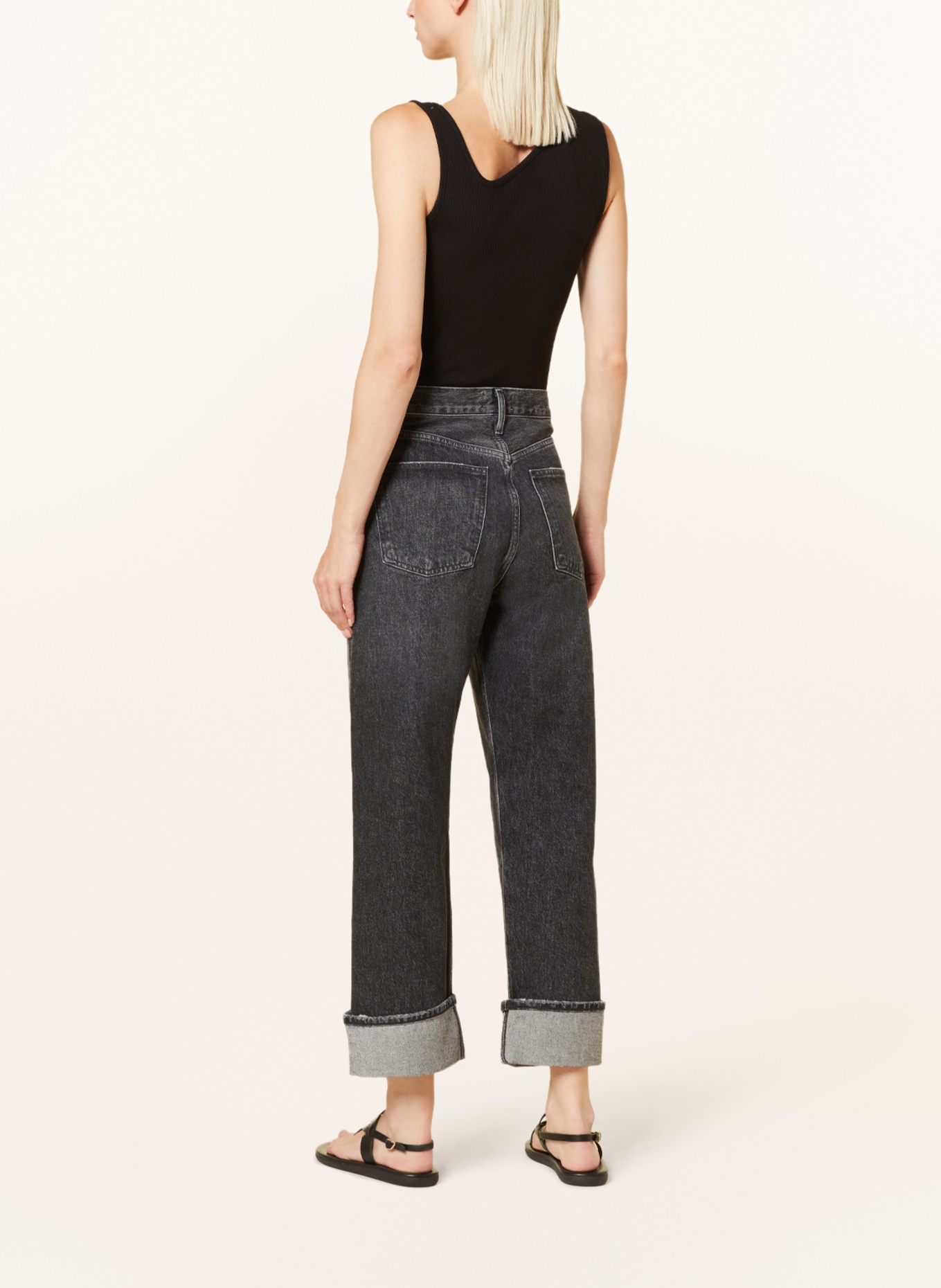 AGOLDE Straight Jeans FRAN, Farbe: Ditch marble black (Bild 3)