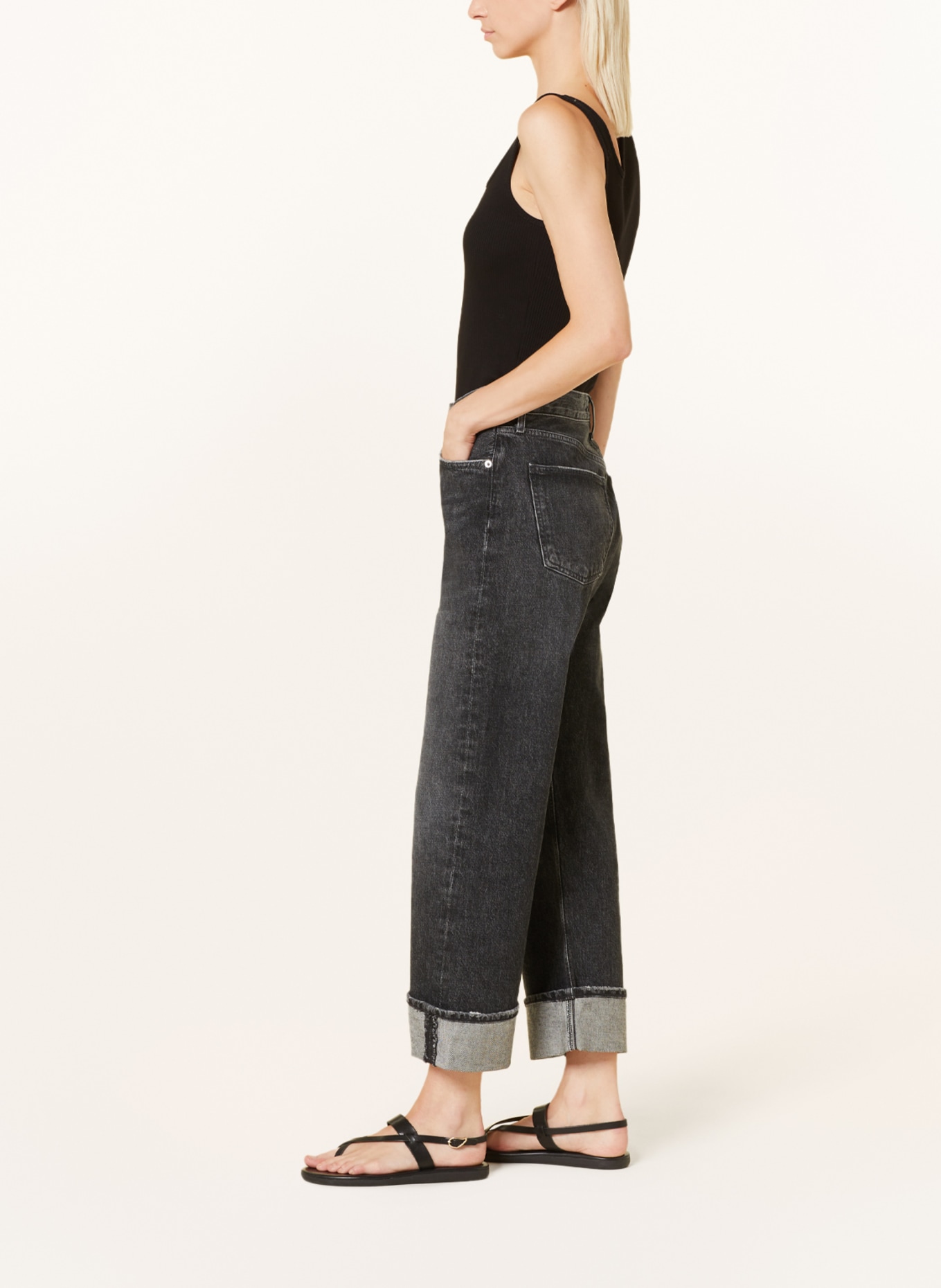 AGOLDE Straight Jeans FRAN, Farbe: Ditch marble black (Bild 4)