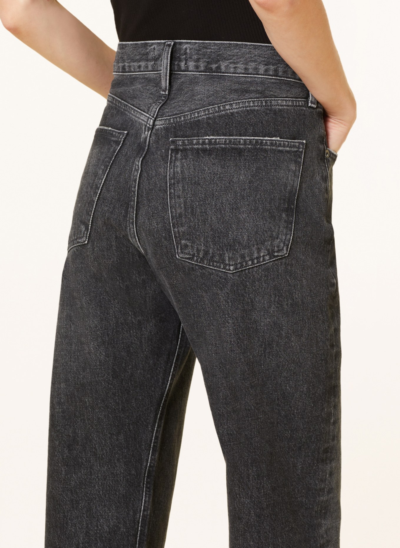 AGOLDE Straight Jeans FRAN, Farbe: Ditch marble black (Bild 5)