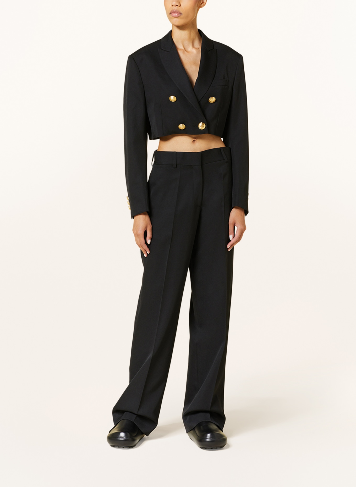 Palm Angels Cropped blazer, Color: BLACK (Image 2)