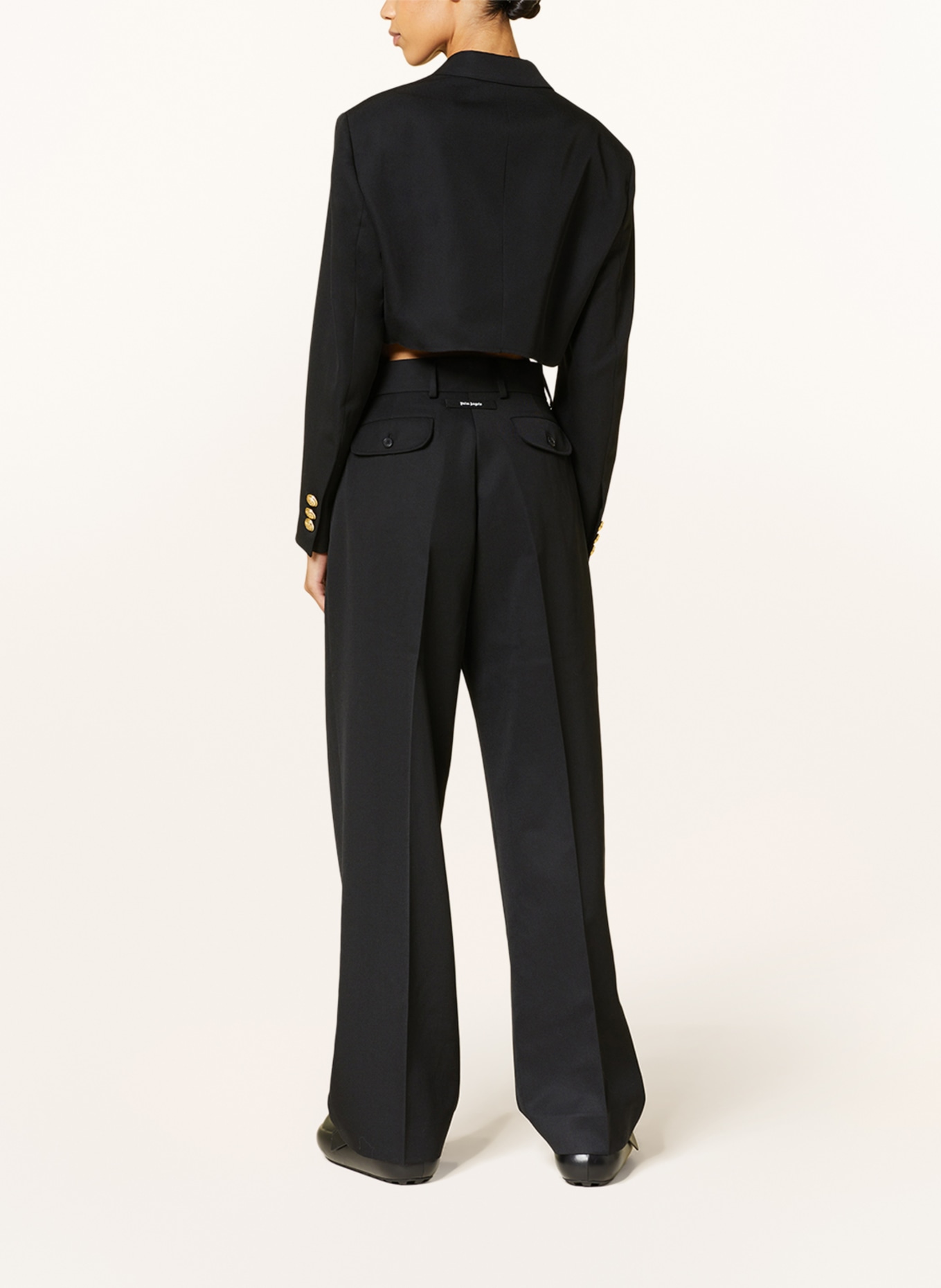 Palm Angels Cropped blazer, Color: BLACK (Image 3)