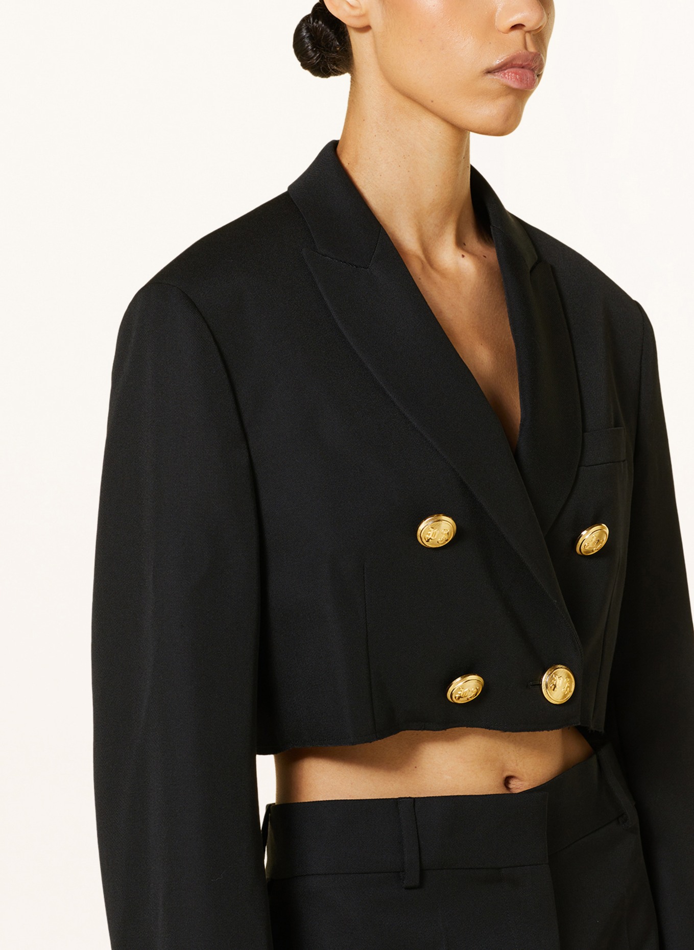 Palm Angels Cropped blazer, Color: BLACK (Image 4)