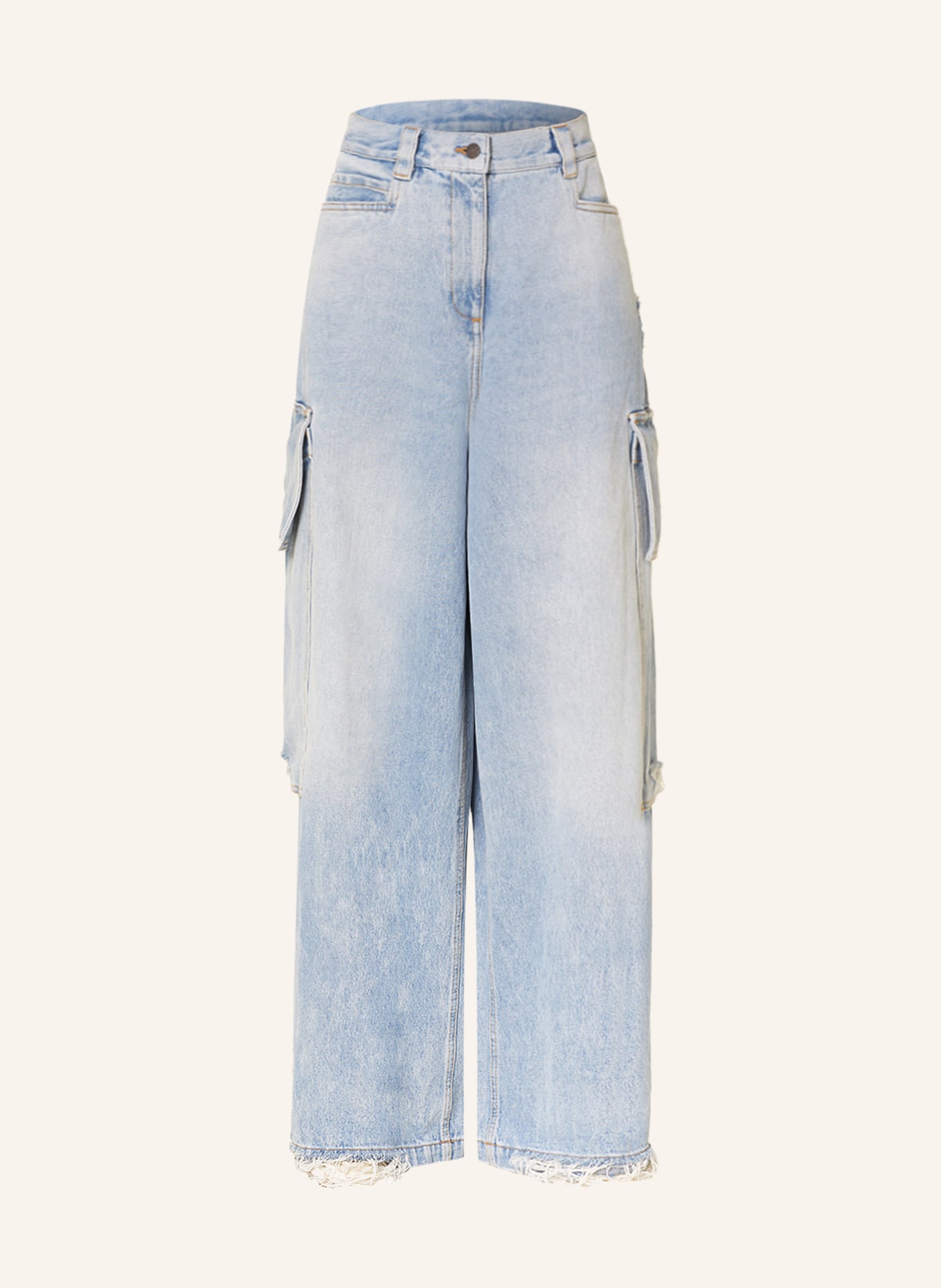 Palm Angels Cargo jeans, Color: LIGHT BLUE BROWN (Image 1)