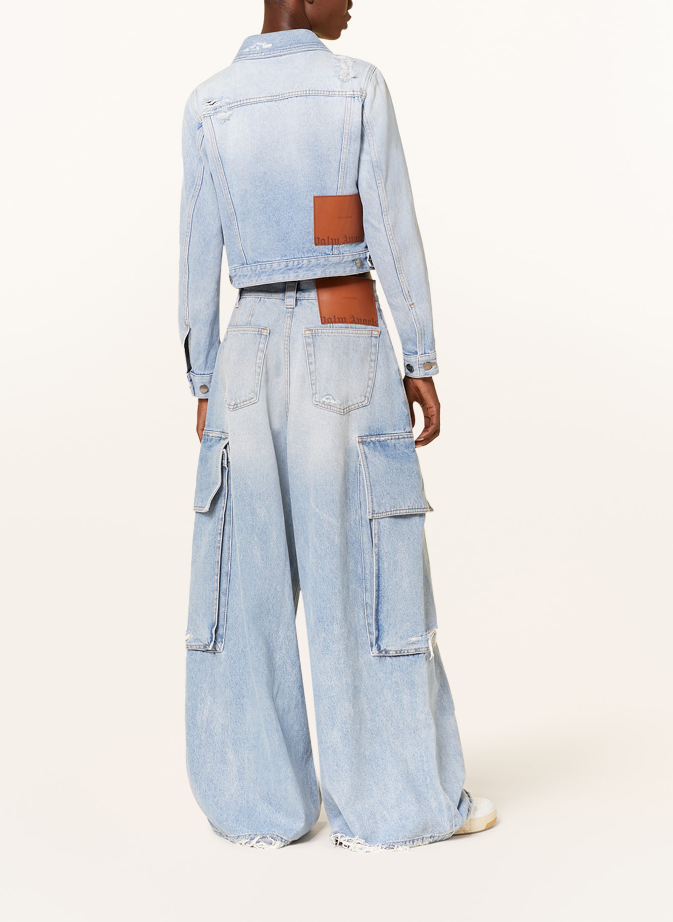 Palm Angels Cargo jeans, Color: LIGHT BLUE BROWN (Image 3)