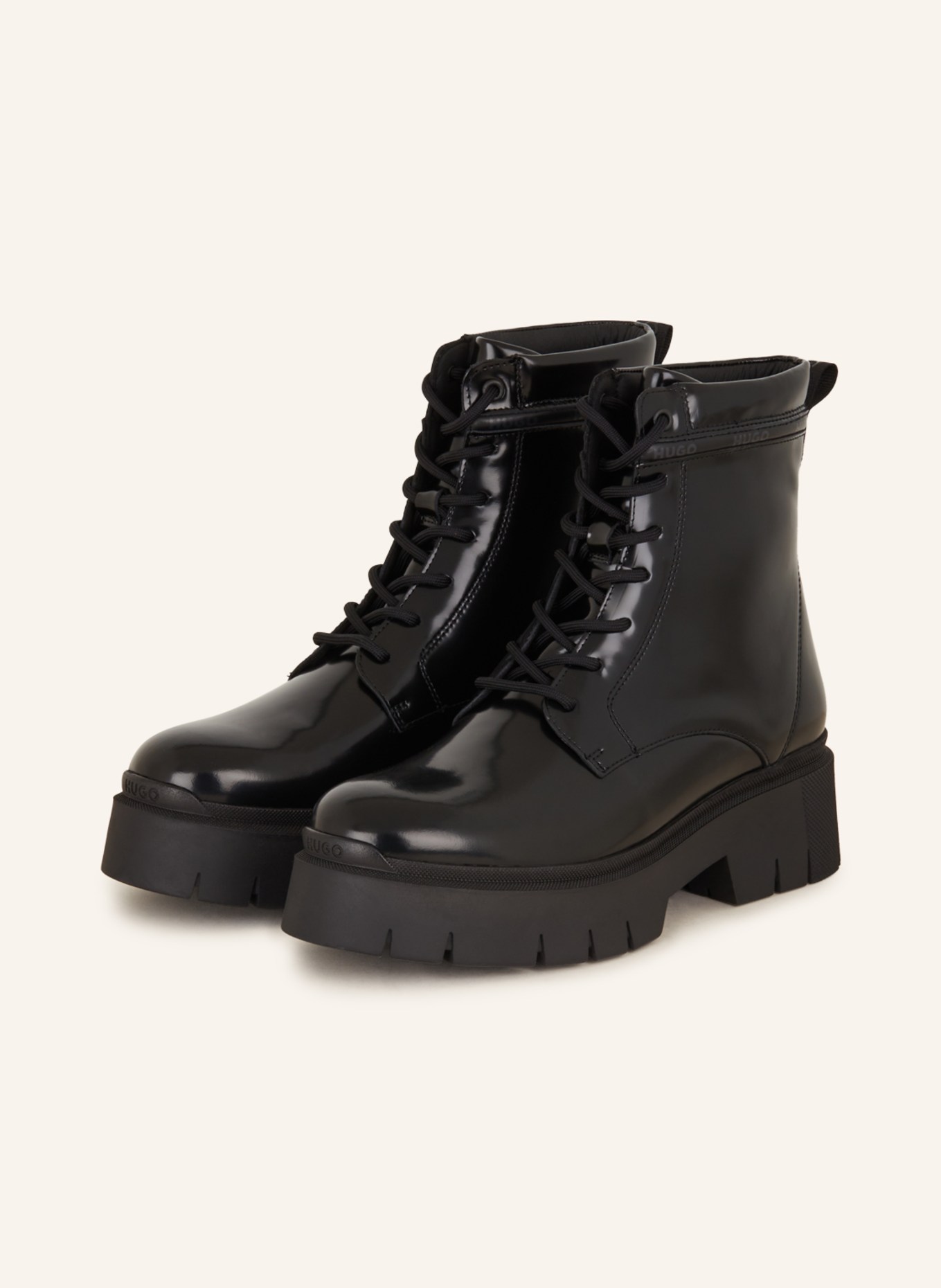 HUGO Lace-up boots KRIS in black