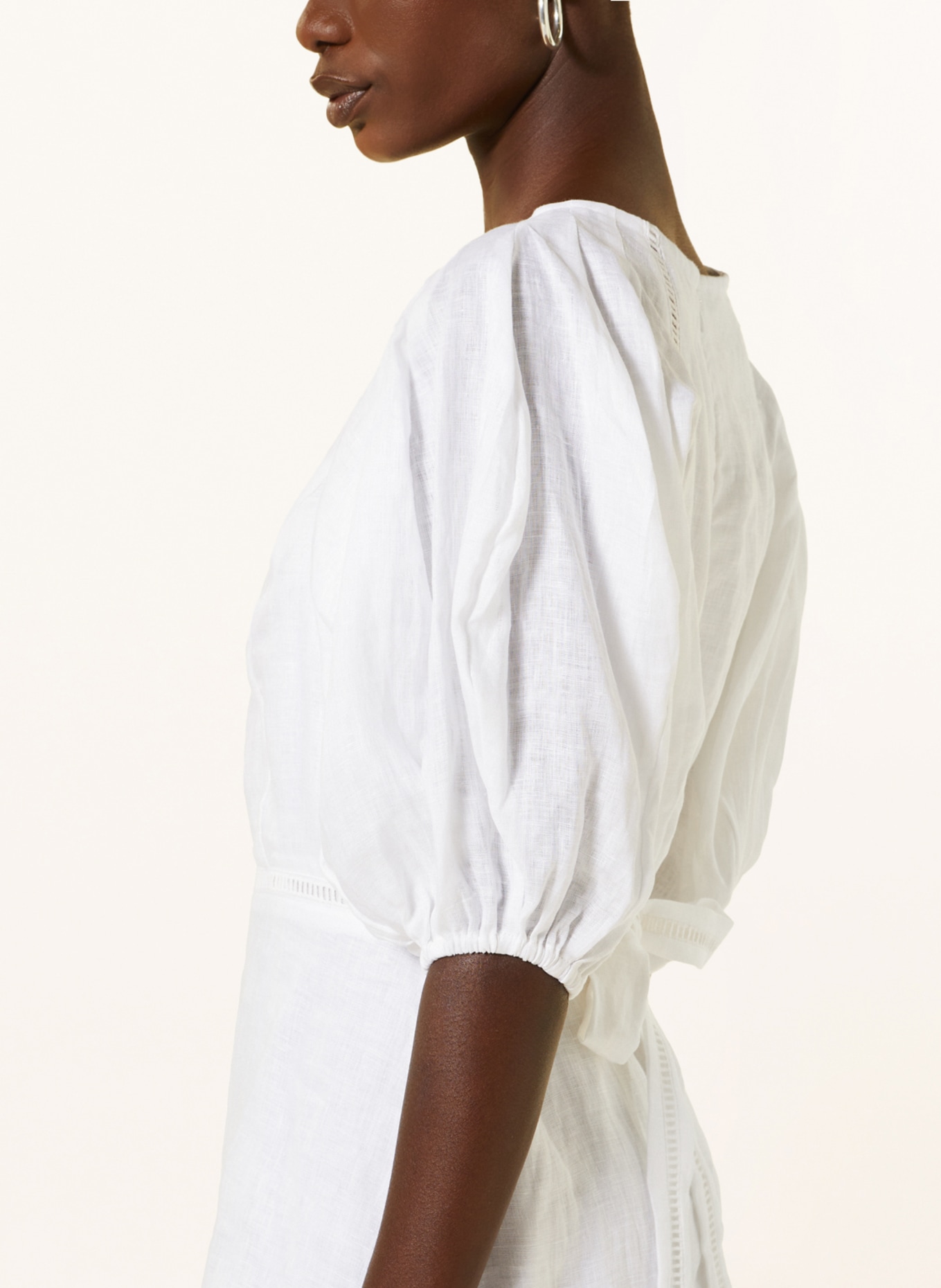 FAITHFULL THE BRAND Linen dress MAI, Color: WHITE (Image 4)