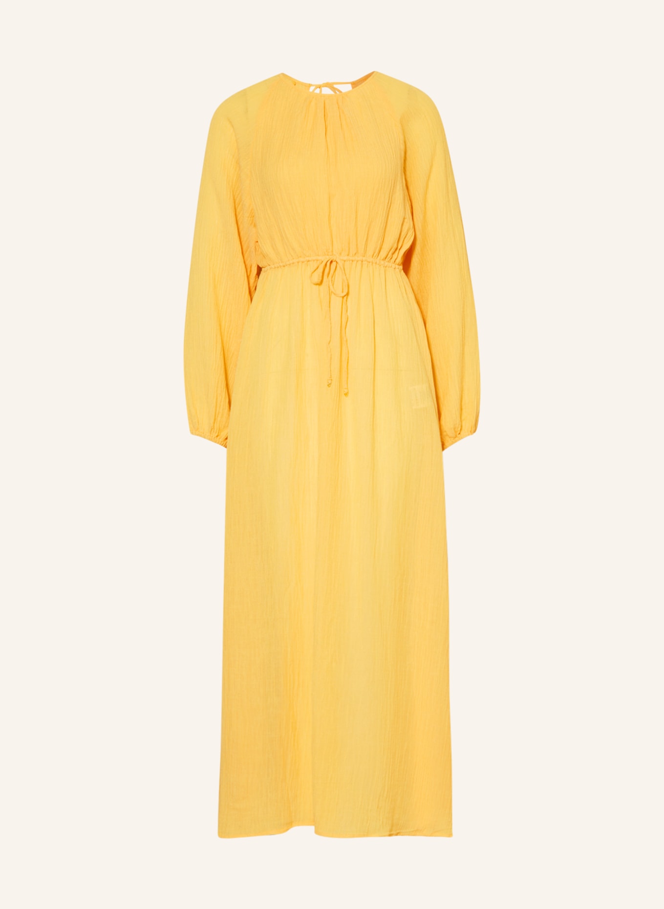 FAITHFULL THE BRAND Dress with linen, Color: DARK YELLOW (Image 1)