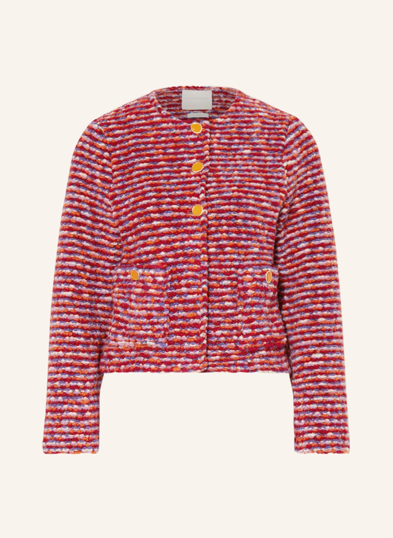 rich&royal Bouclé jacket, Color: RED/ PURPLE/ ORANGE (Image 1)
