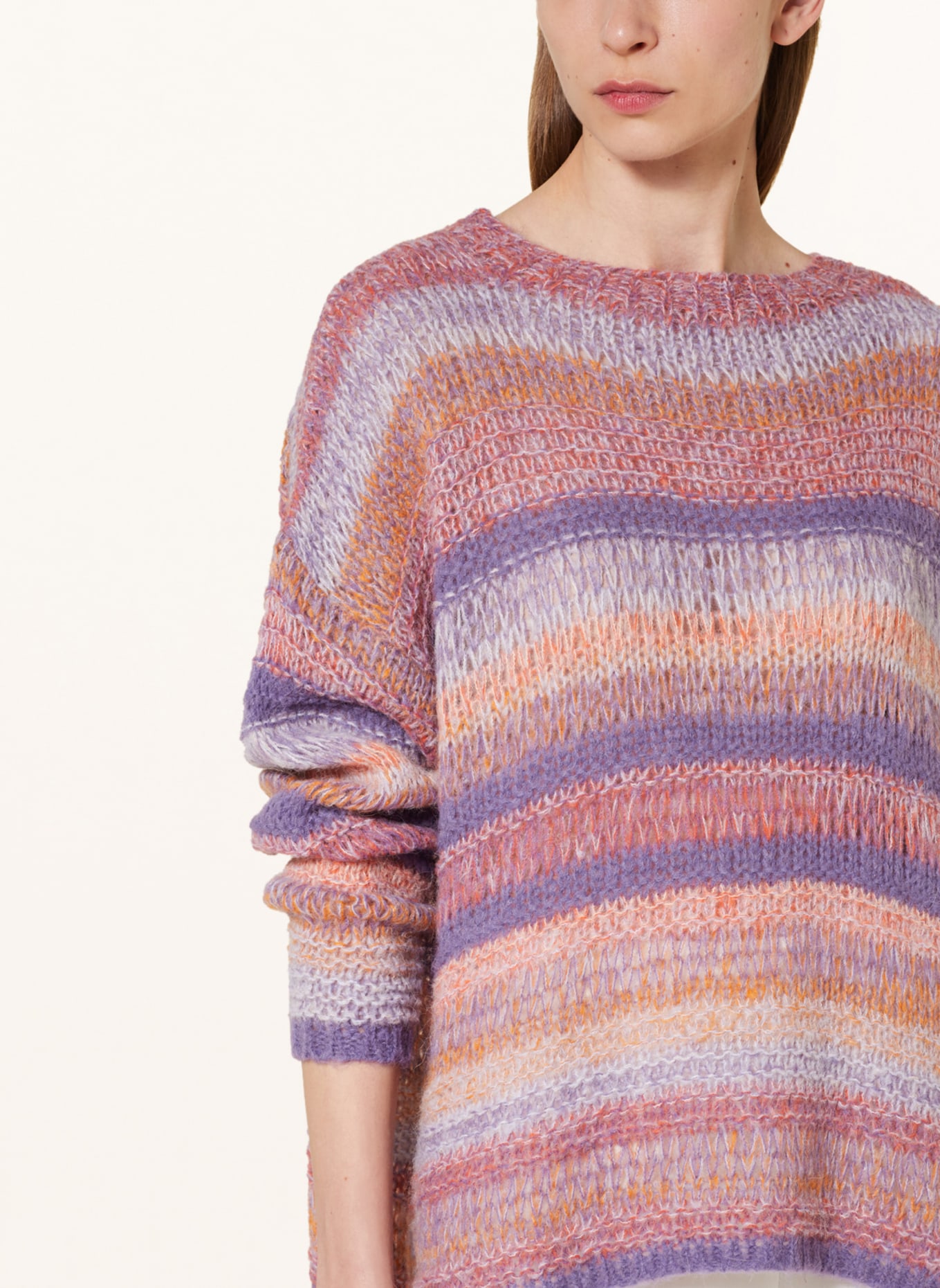 Purple and cheap orange sweater