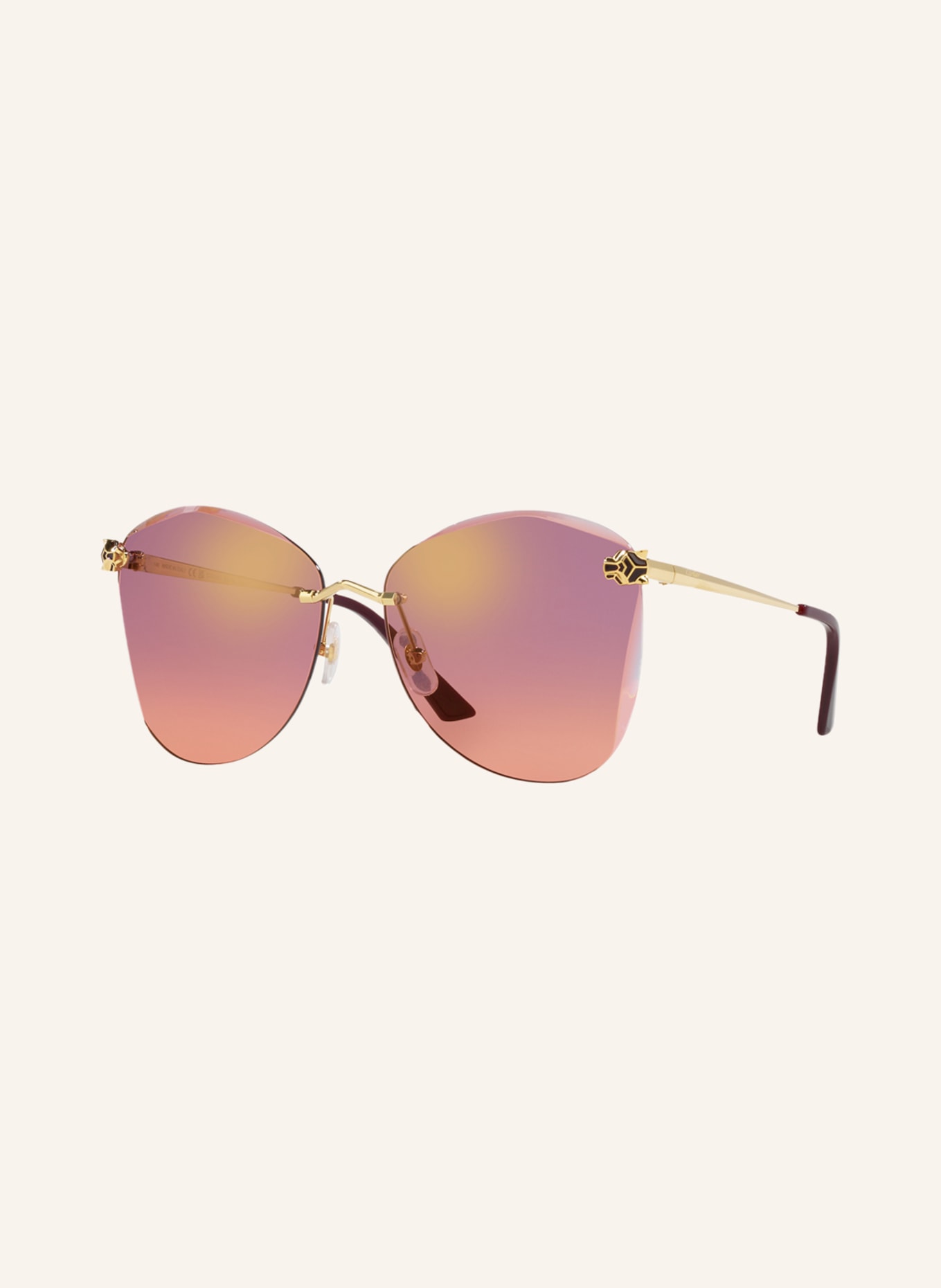 Cartier Sunglasses CT0398S, Color: 2300S1 - GOLD/ PURPLE GRADIENT (Image 1)