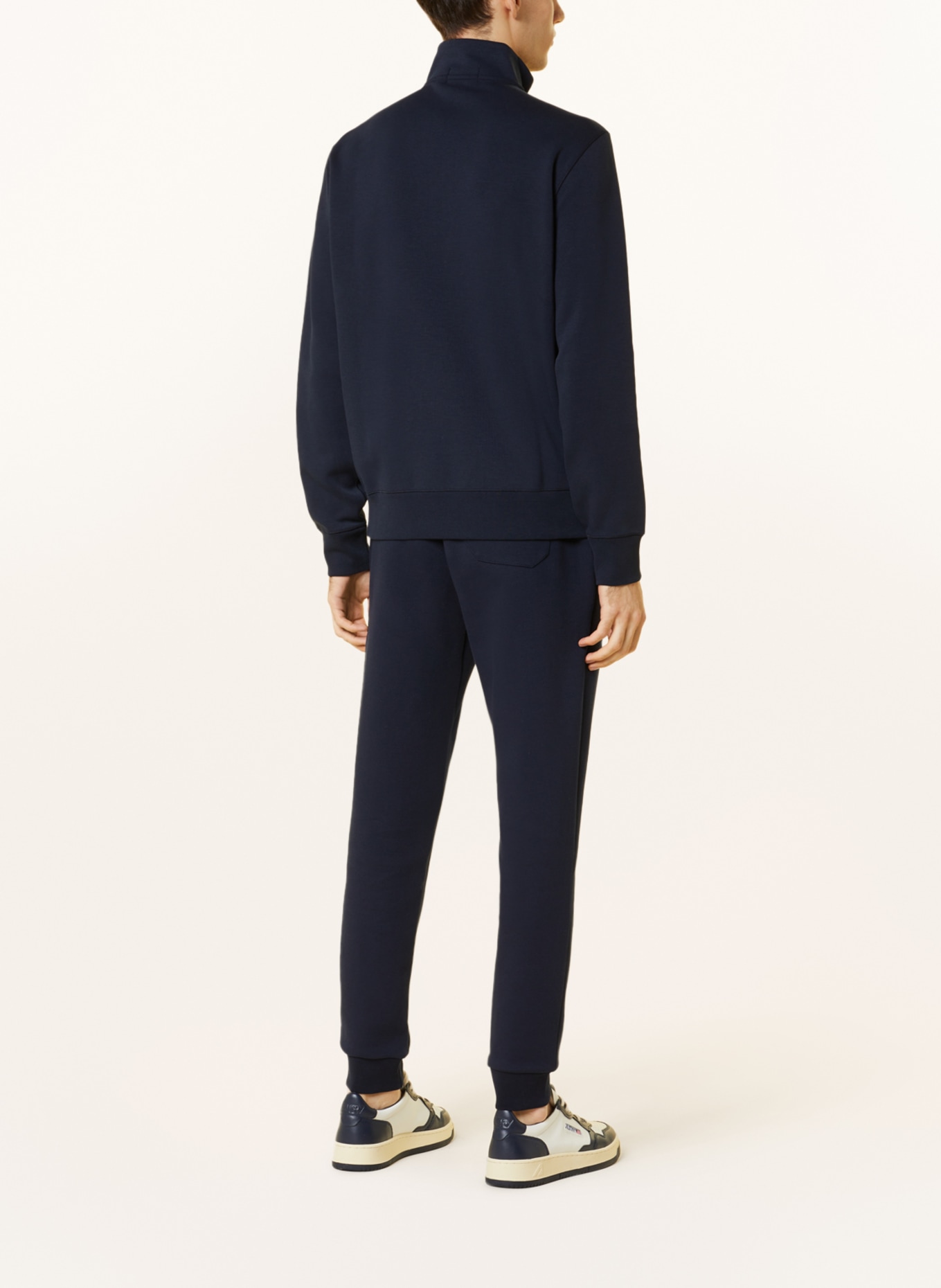 POLO RALPH LAUREN Jersey half-zip sweater: DARK BLUE