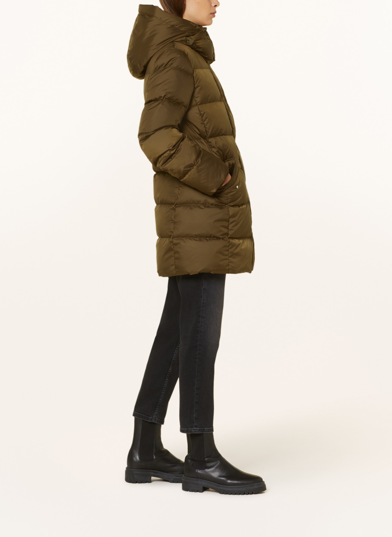 Marc O'Polo Down jacket with removable hood, Color: OLIVE (Image 4)