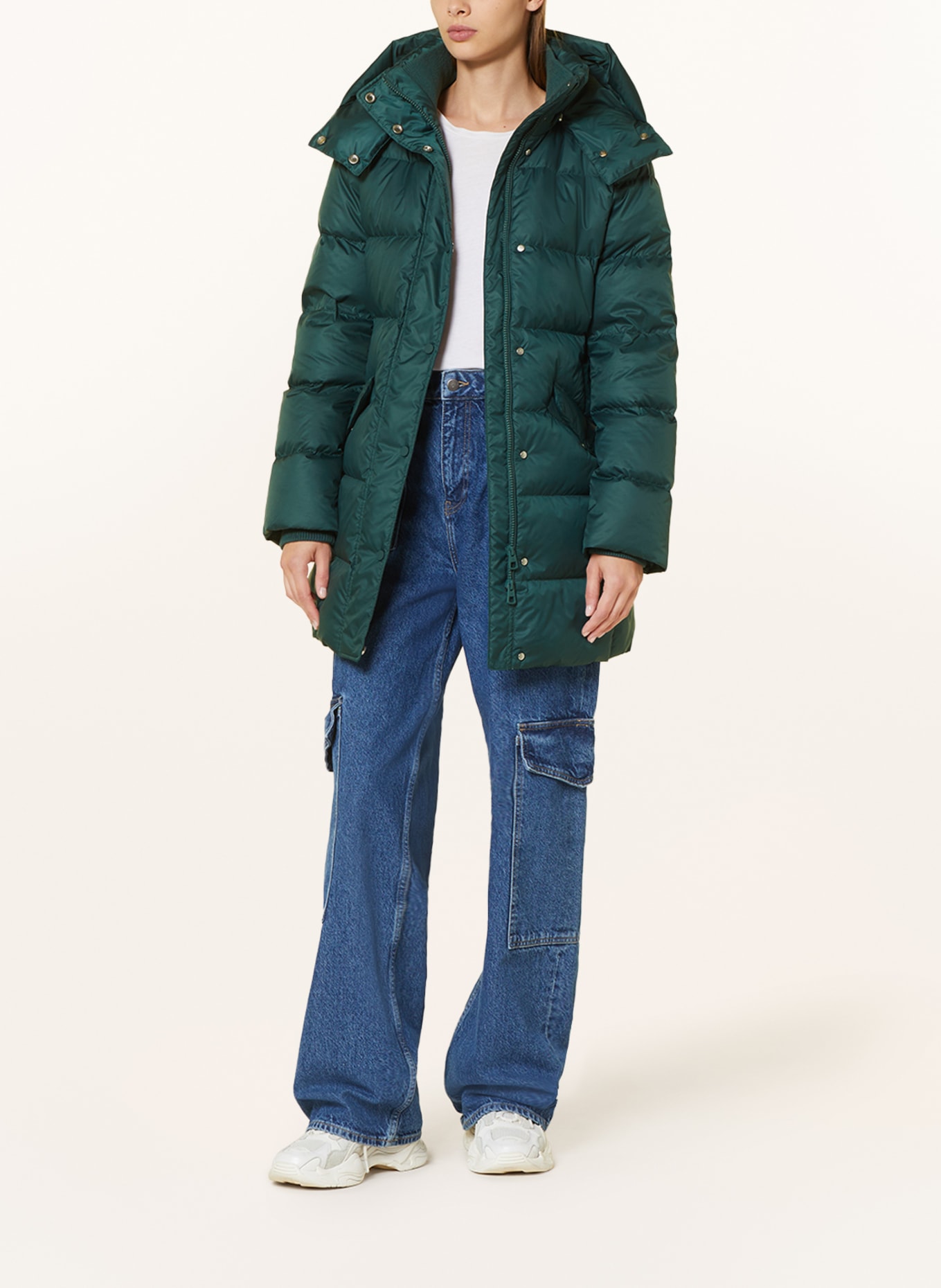Marc O'Polo Down jacket with removable hood, Color: TEAL (Image 2)