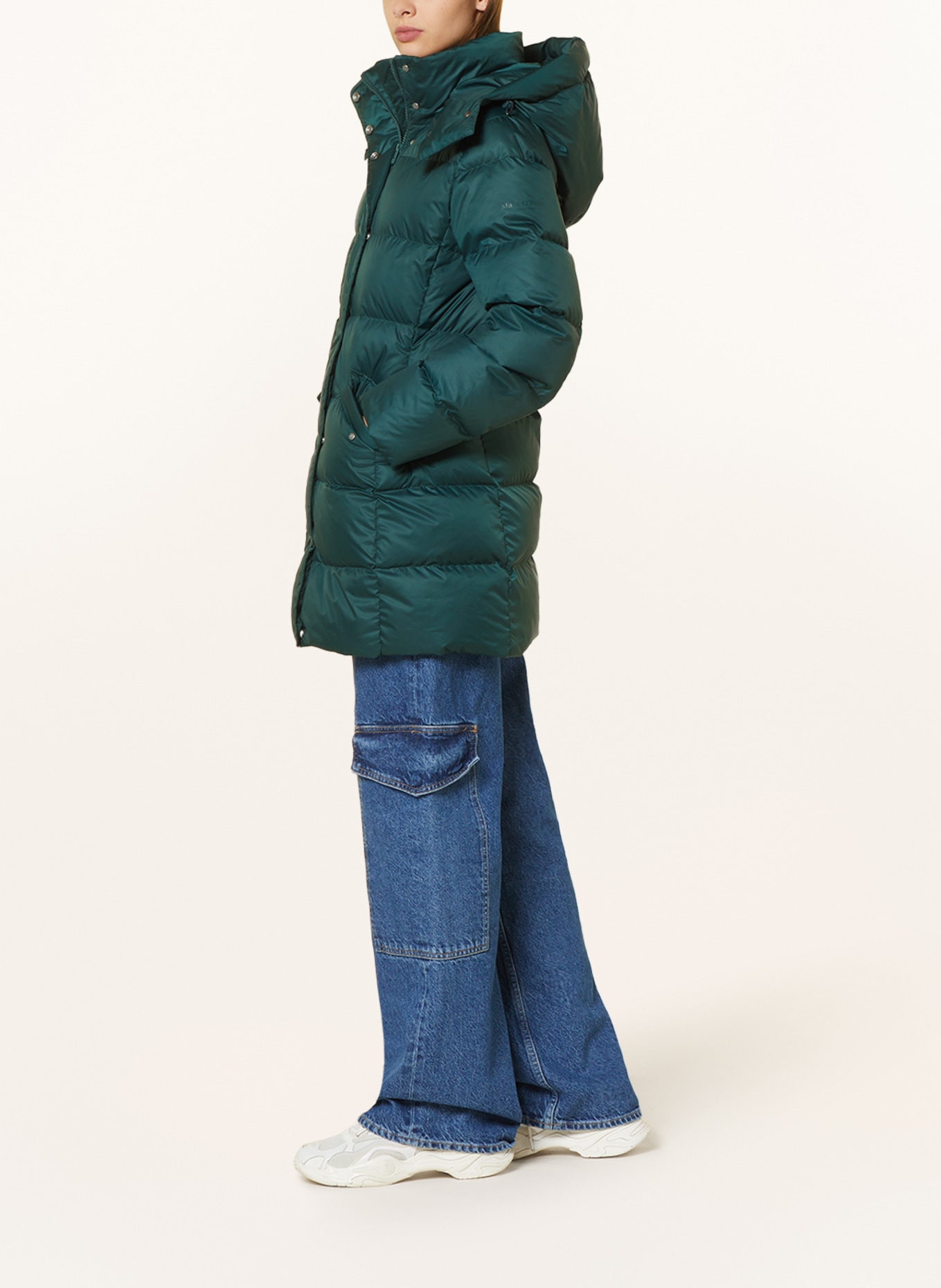 Marc O'Polo Daunenjacke mit abnehmbarer Kapuze, Farbe: PETROL (Bild 4)