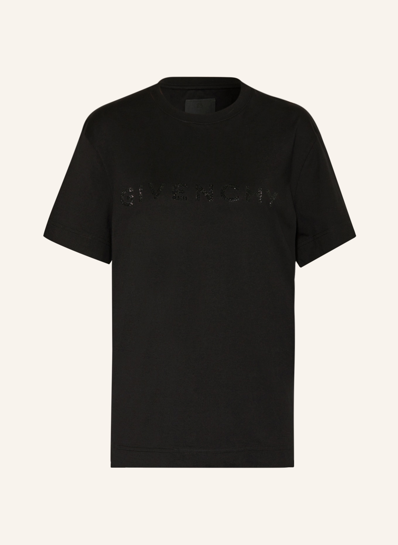 GIVENCHY T-shirt with decorative gems, Color: BLACK (Image 1)