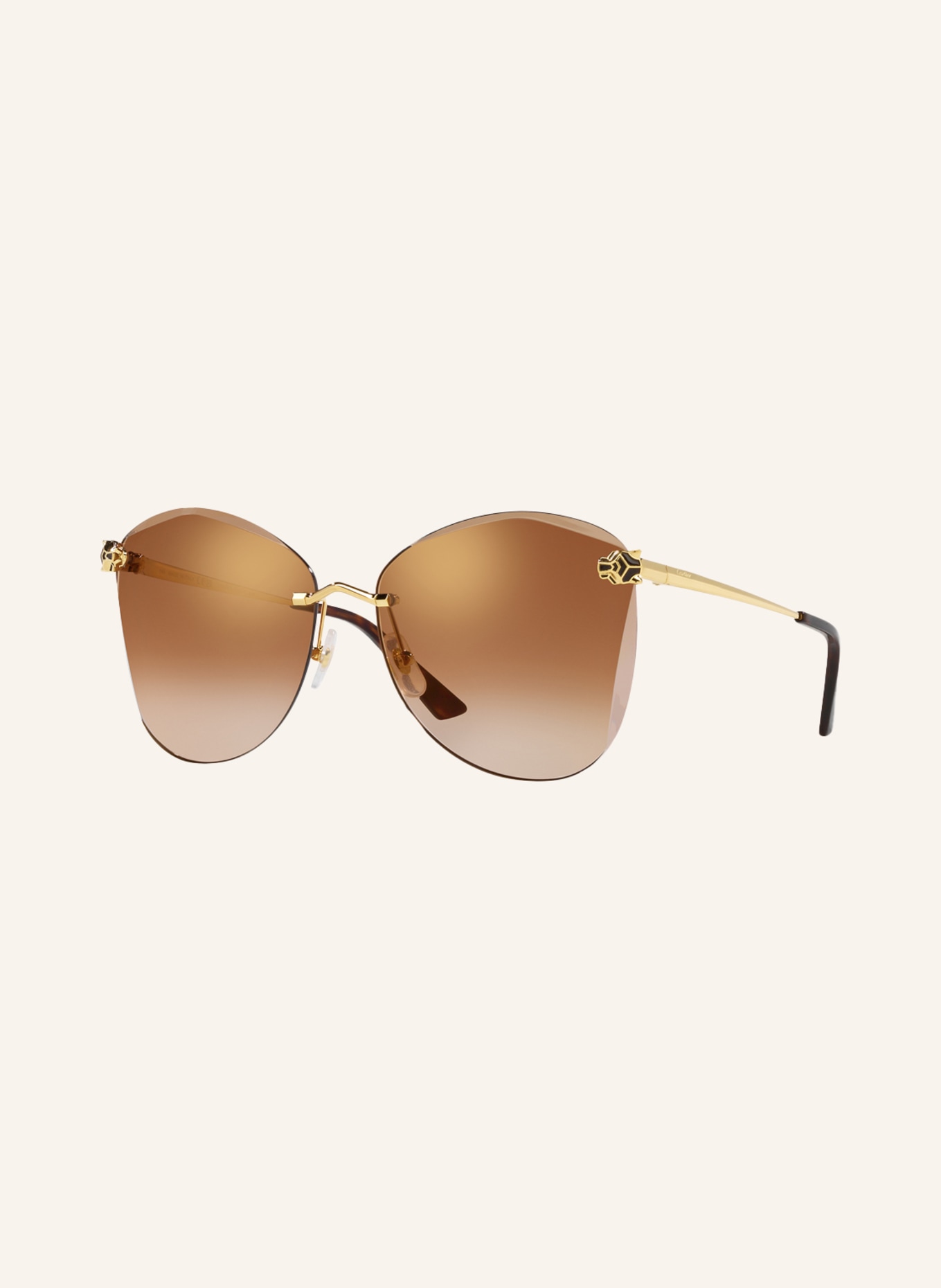 Cartier Sunglasses CT0398S, Color: 2300D1 - GOLD/ BROWN GRADIENT (Image 1)