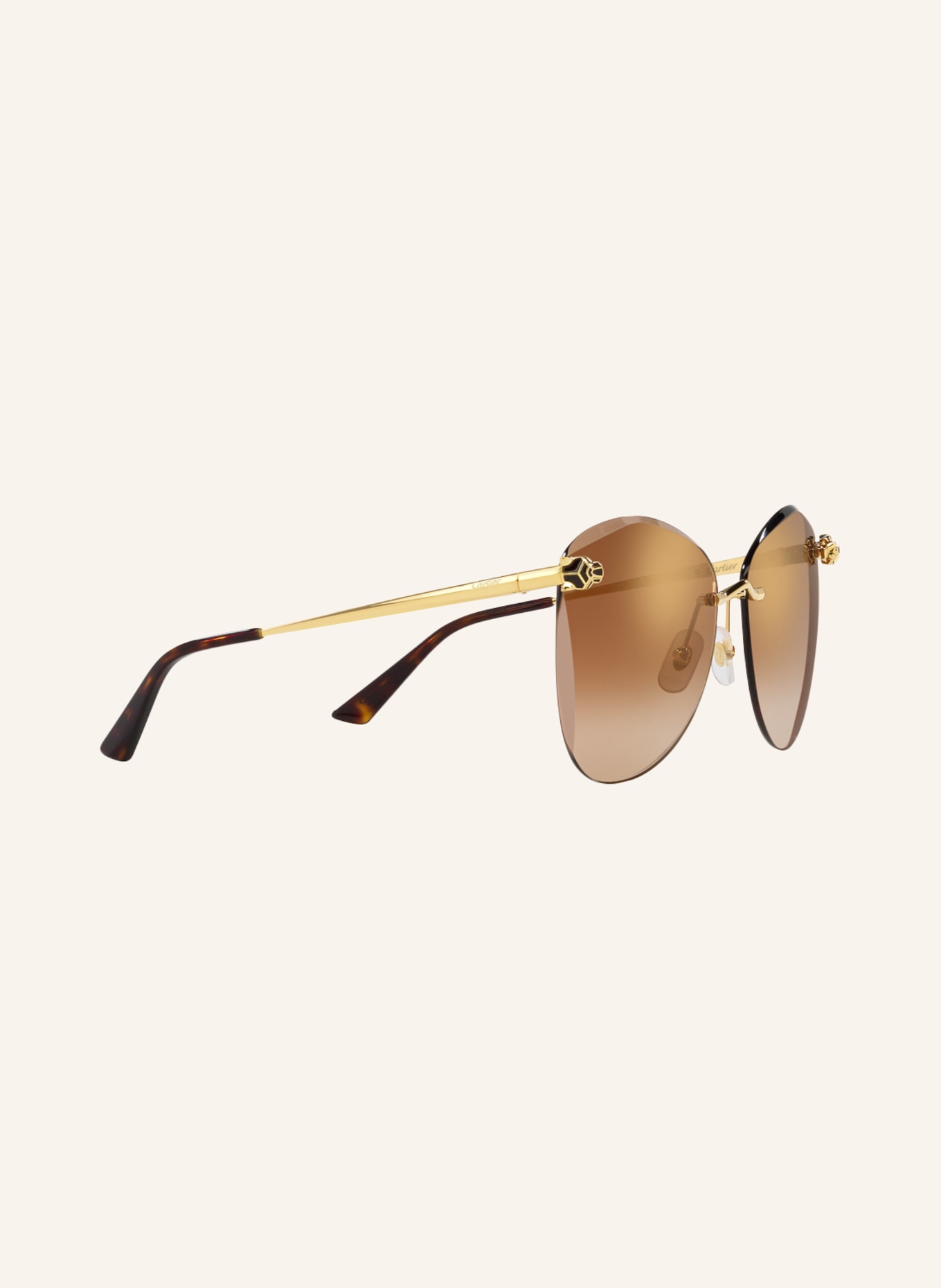 Cartier Sunglasses CT0398S, Color: 2300D1 - GOLD/ BROWN GRADIENT (Image 3)