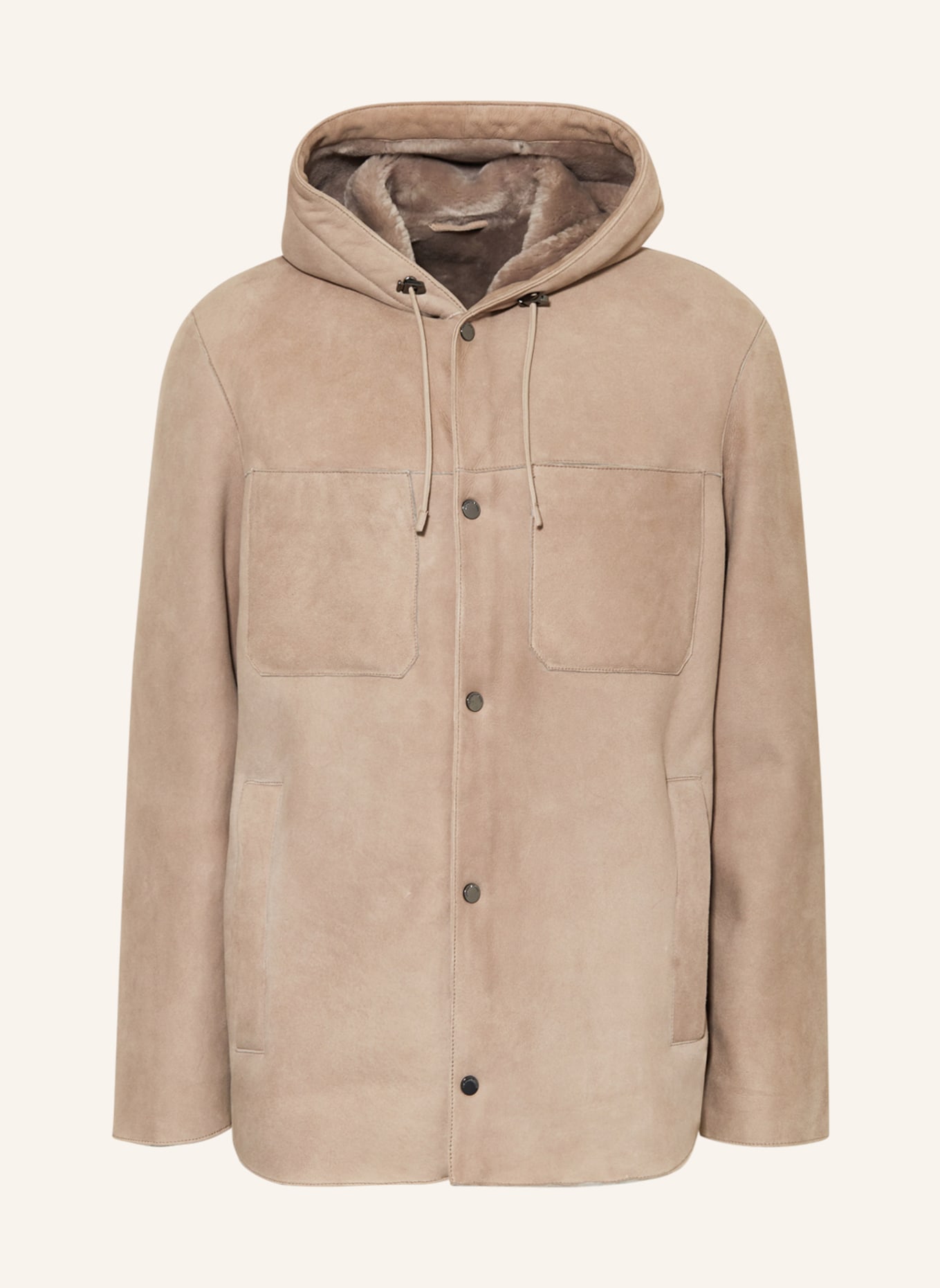 EMPORIO ARMANI Leather jacket, Color: LIGHT BROWN (Image 1)