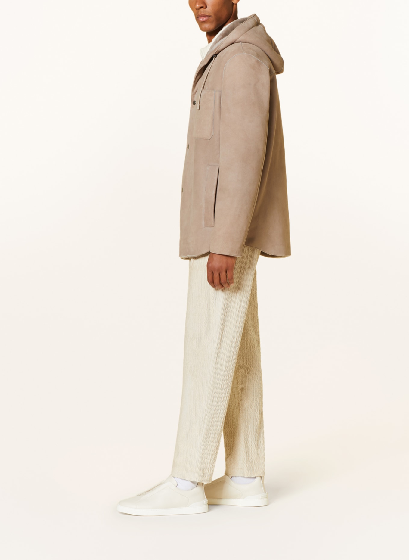 EMPORIO ARMANI Leather jacket, Color: LIGHT BROWN (Image 4)