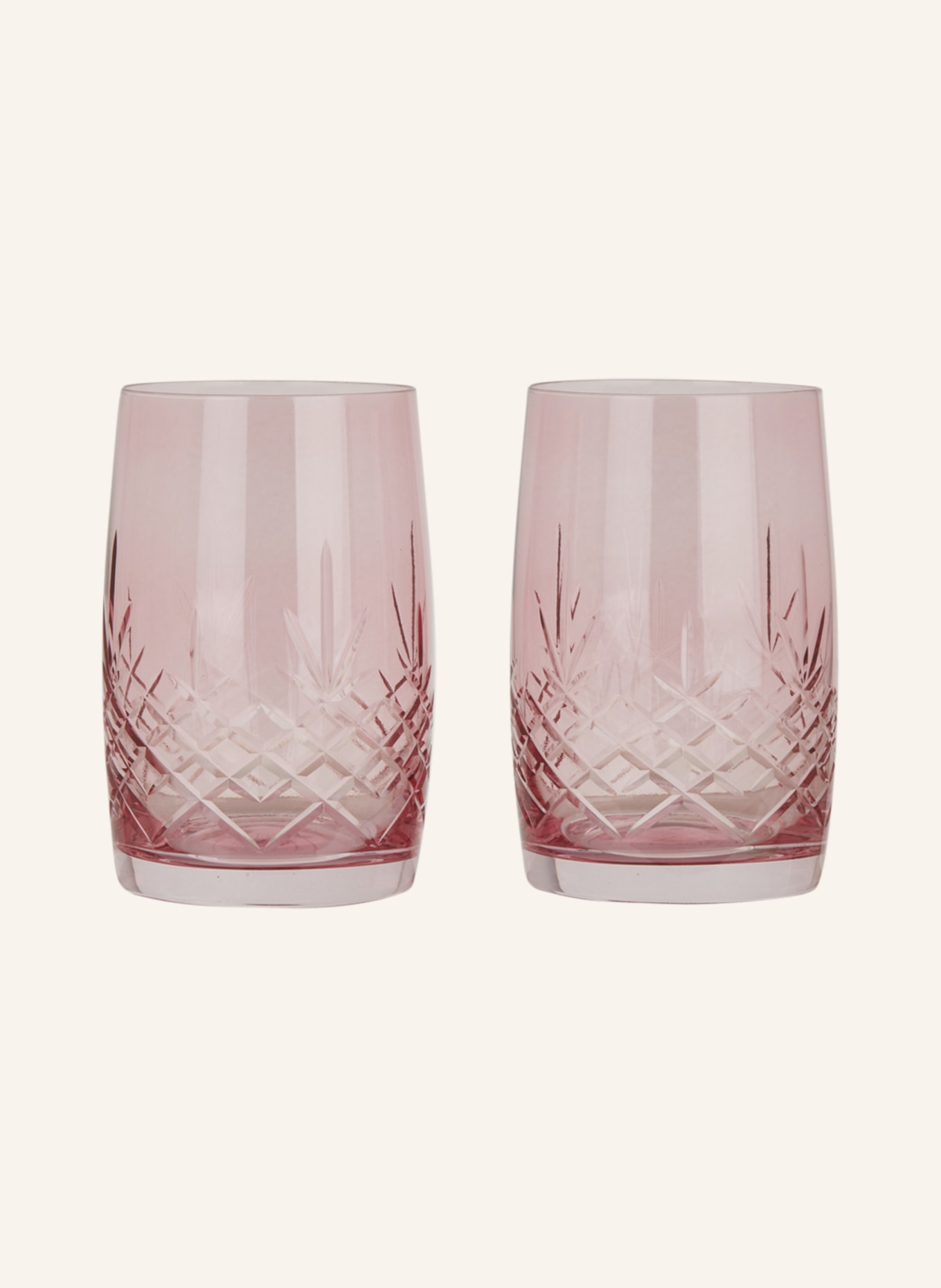 FREDERIK BAGGER Set of 2 drinking glasses CRISPY AQUA XL, Color: PINK (Image 1)