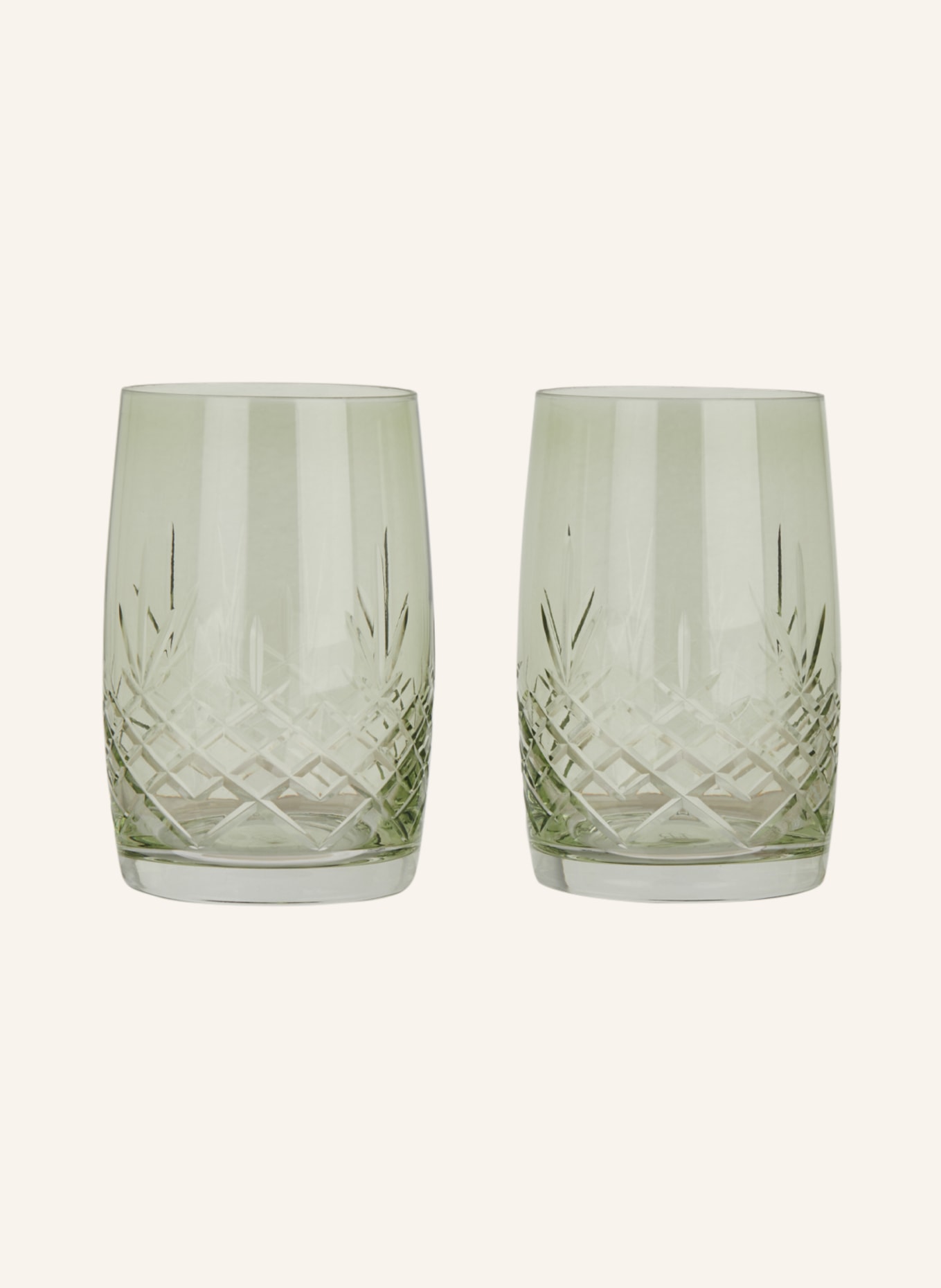 FREDERIK BAGGER Set of 2 drinking glasses CRISPY AQUA XL, Color: GREEN (Image 1)