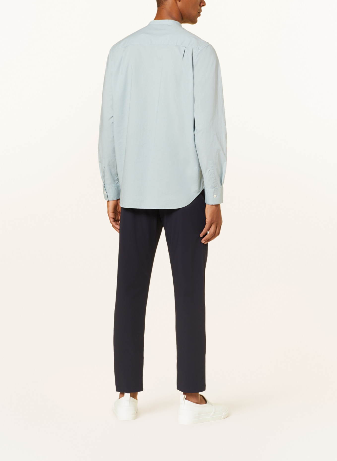 COS Shirt relaxed fit with stand-up collar, Color: LIGHT GREEN (Image 3)